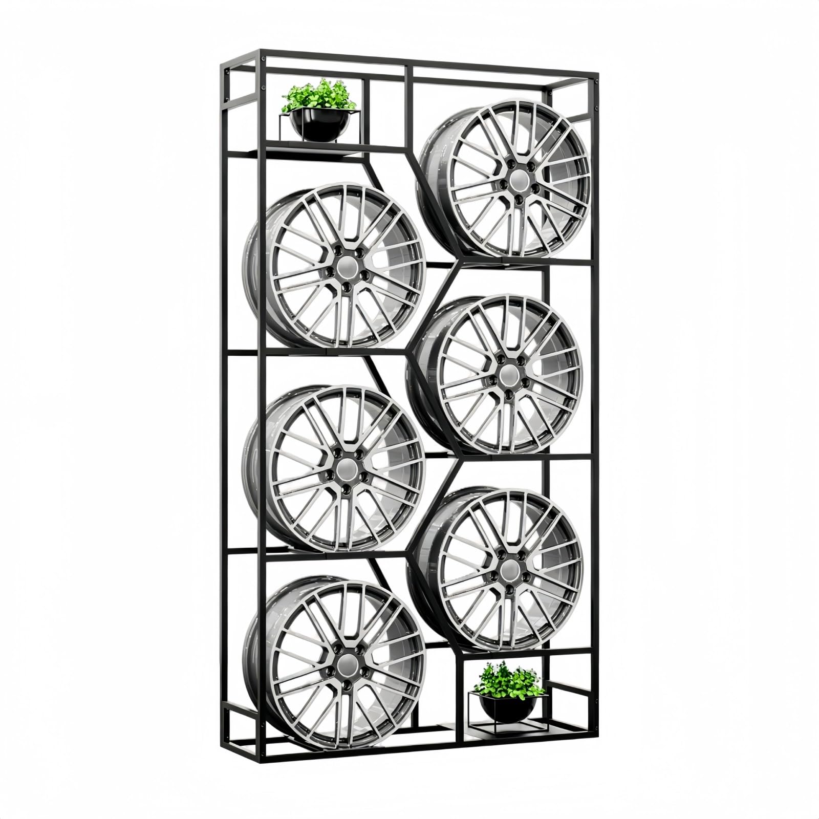 AKFNCJE Car Repair Shop Rim Display Rack, Tire Store Storage Rack