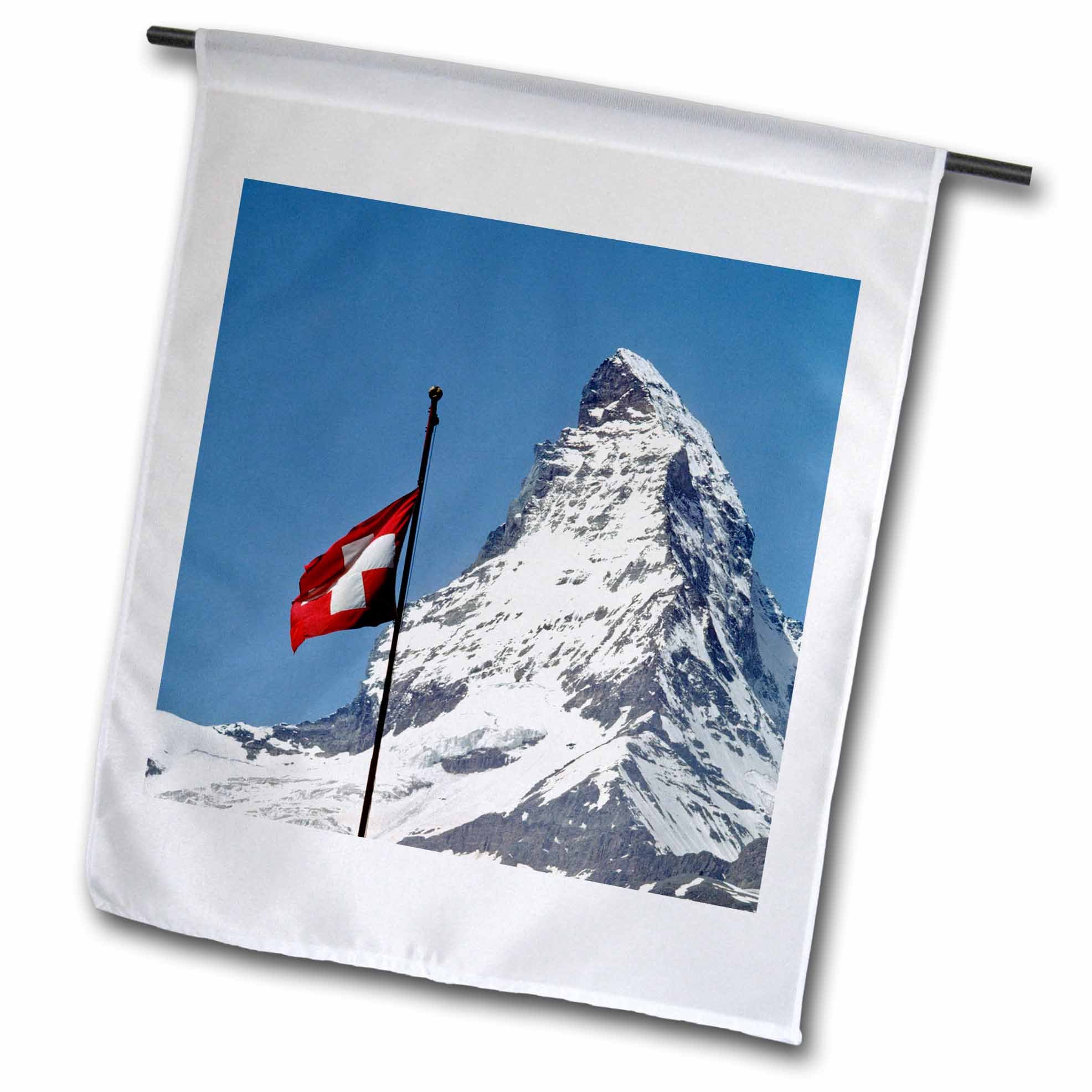3dRose fl_82640_1 Switzerland, Matterhorn, Mountain, Swiss Flag