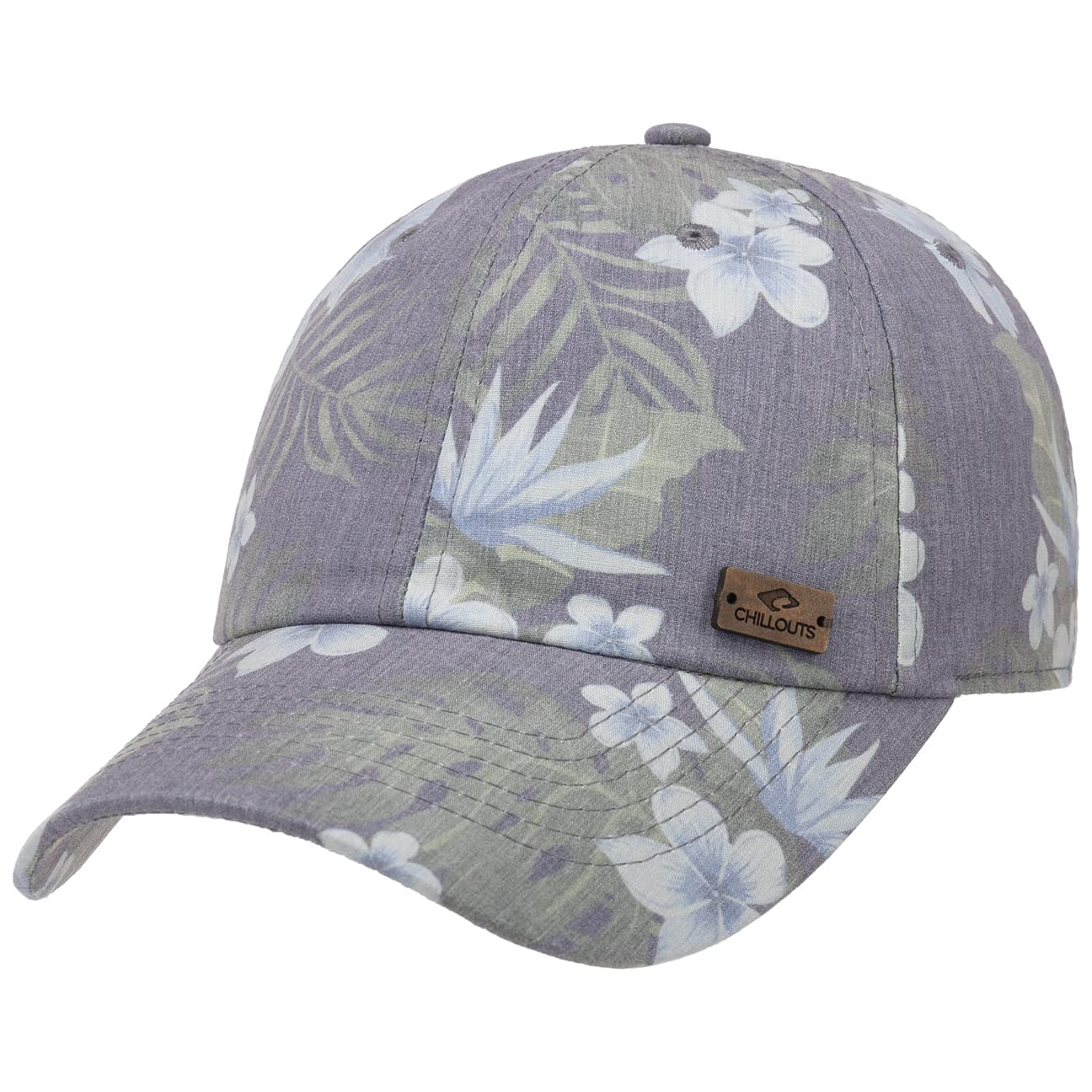 Chillouts Beach Flowers Cap Baseballcap Basecap Curved Brim Sommercap Damen/Herren - Metallschnalle, mit Schirm Sommer Frühling-Sommer