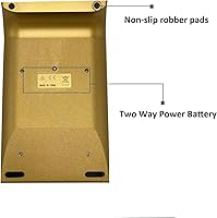 Vista 5 de Solar Gold Función estándar Escritorio LCD Calculadora de 10 dígitos para oficina, hogar (negro)