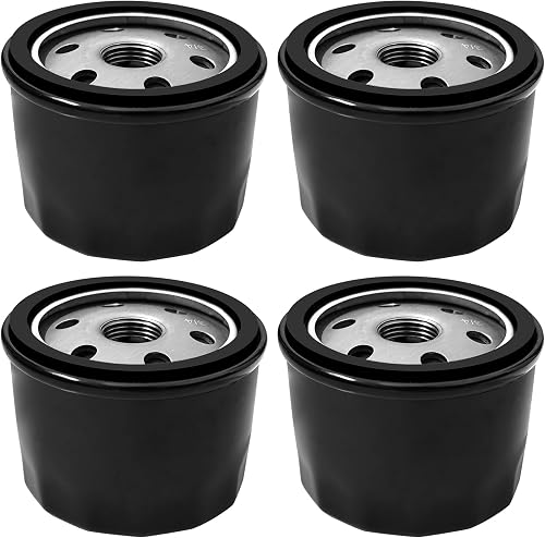 4 Pack Oil Filter for 492932s 492932 696854,695396,49065-0721,Compatible with Kawasaki FR691V 492056 For J Deere AM125424 Lawn Mower 2-1/4" Standard Oil Filter