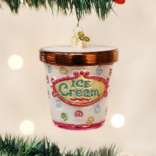 Miniatura 10 de Old World Christmas Regalos para amantes del helado, adornos de vidrio soplado para cono de árbol de Navidad