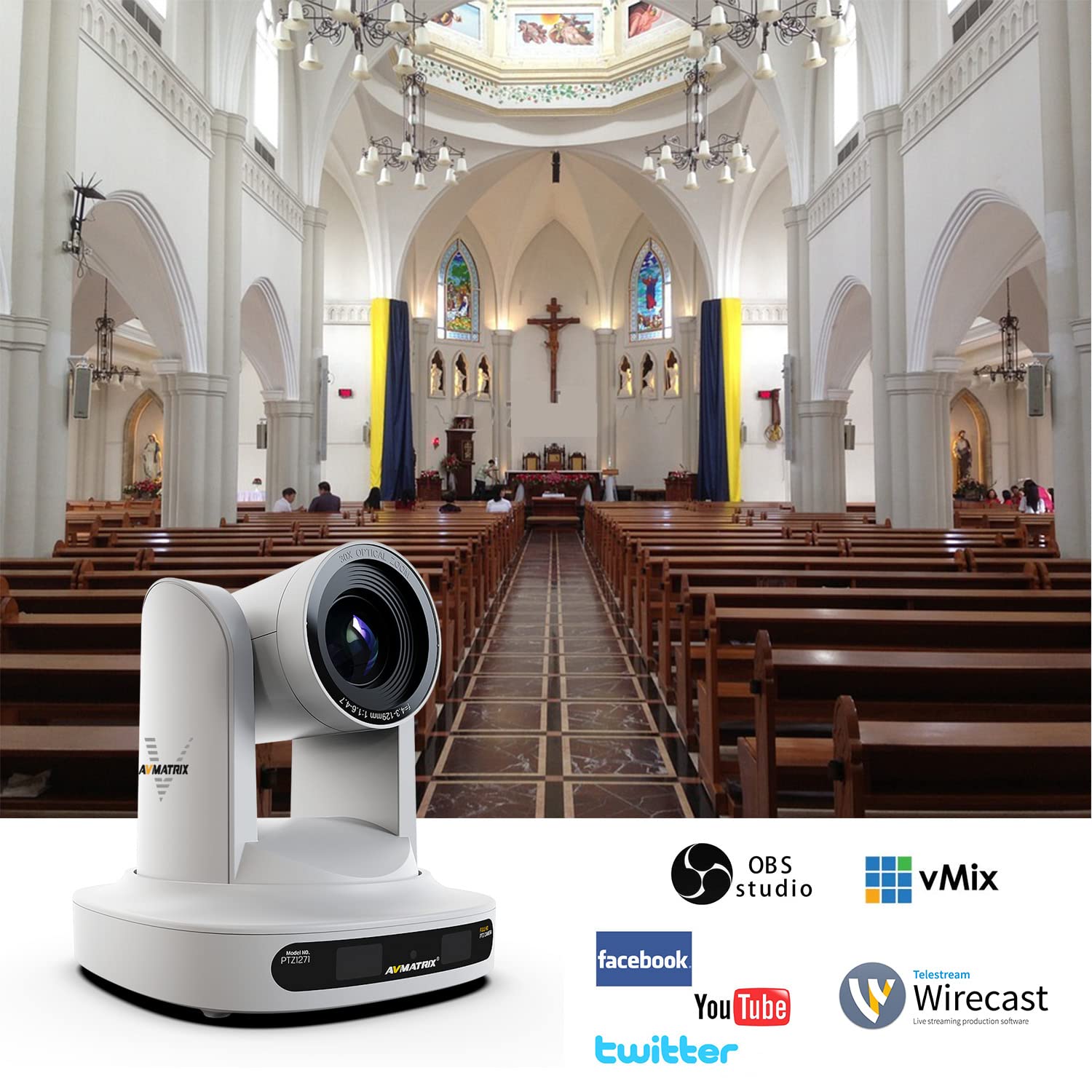Amazon.com : AVMATRIX PTZ Camera with 20x Optical Zoom, Full HD