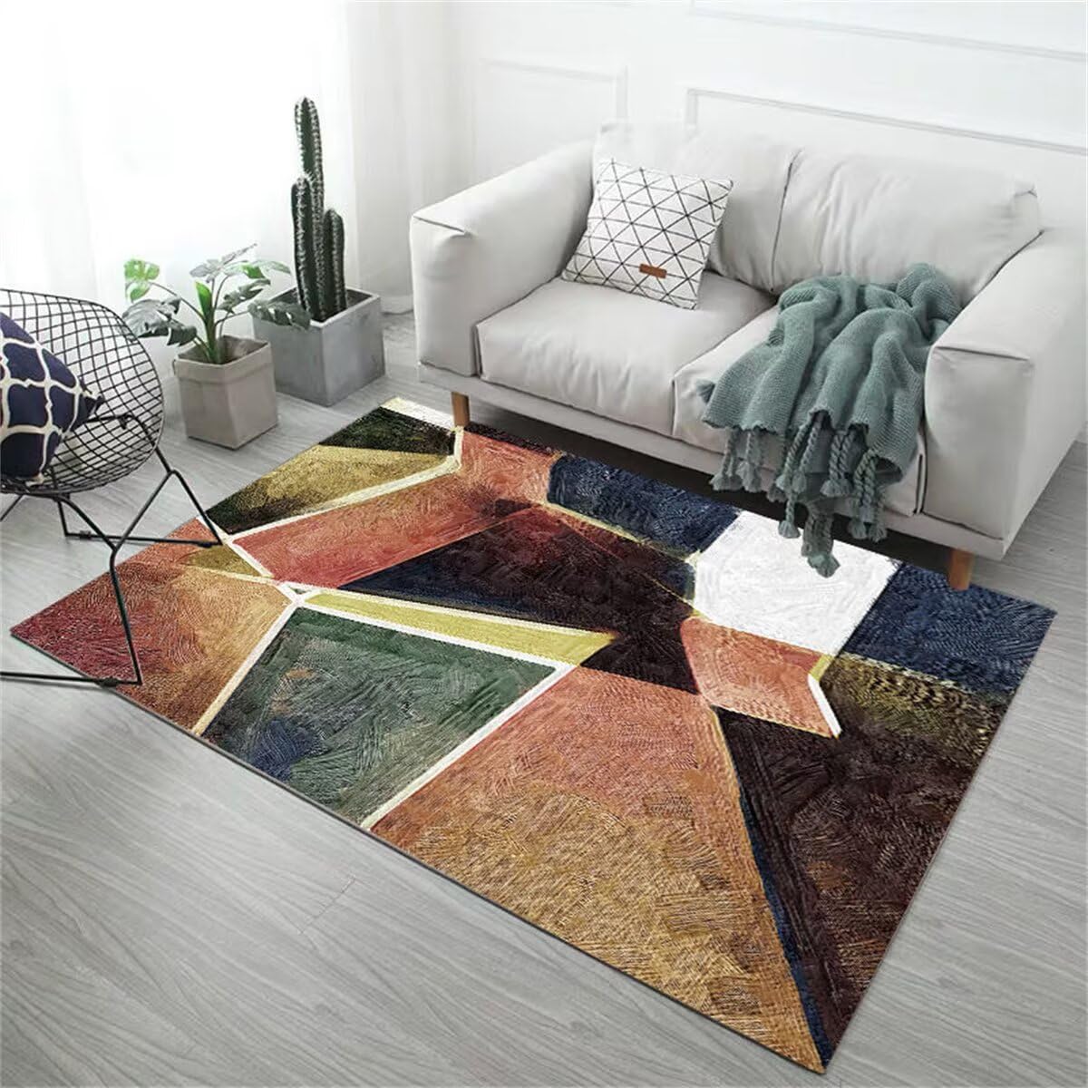 Tapis de cuisine lavable et antidérapant grand format 140x200cm abstrait
