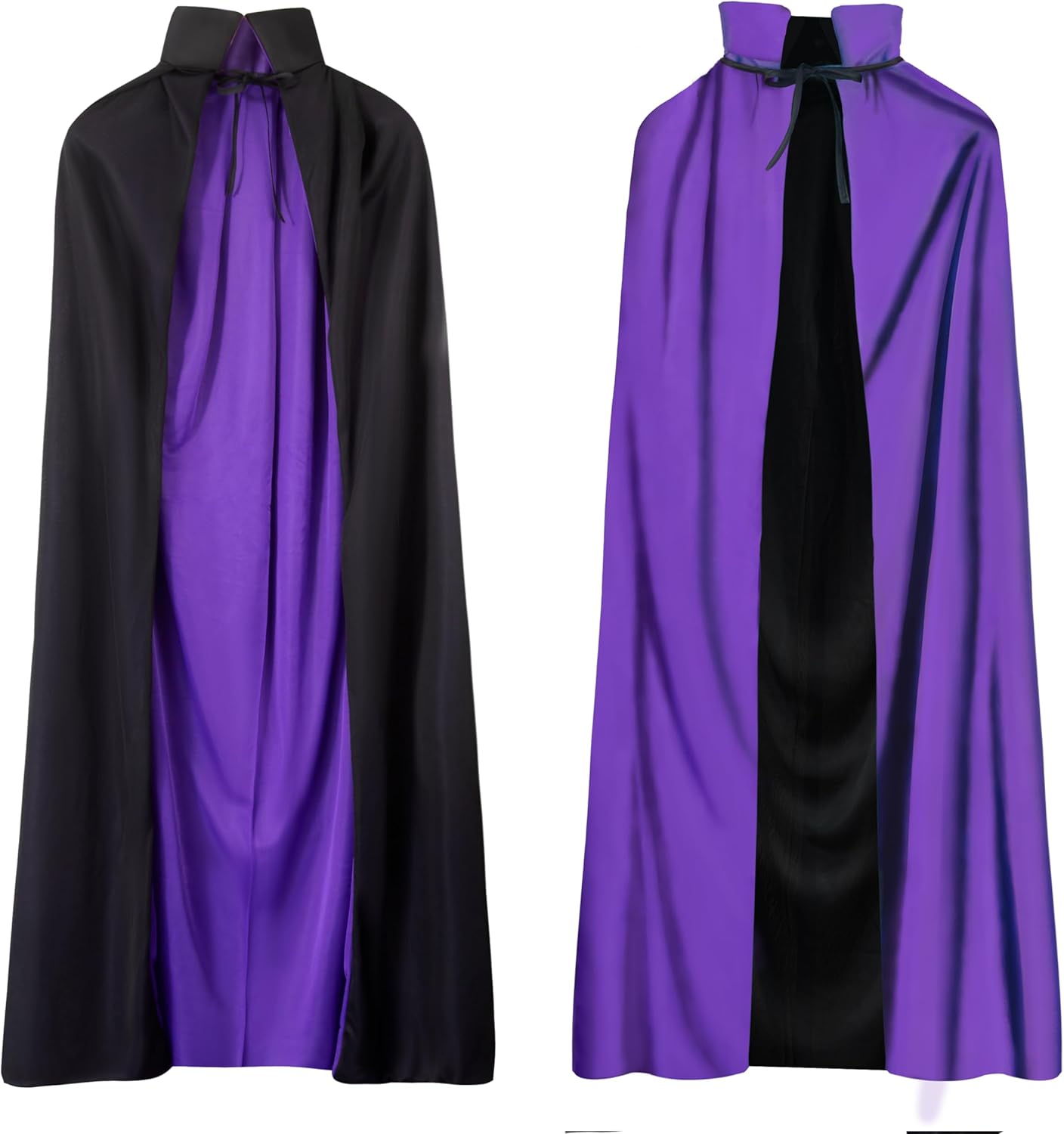 Unisex Vampire Witch Stand Collar Cape,Women's Halloween Costumes Cosplay Masquerade Party Reversible Cloak