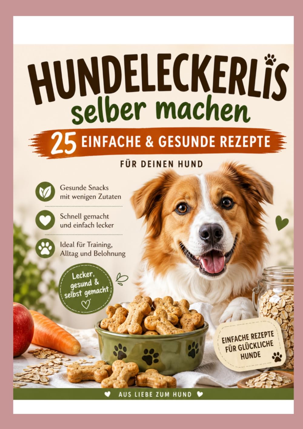 Hundeleckerlis selber machen – 25 einfache & gesunde Rezepte für deinen Hund: Schnelle Snacks mit wenigen Zutaten – ideal für Training, Alltag und zwischendurch (Einfach selbst gemacht)