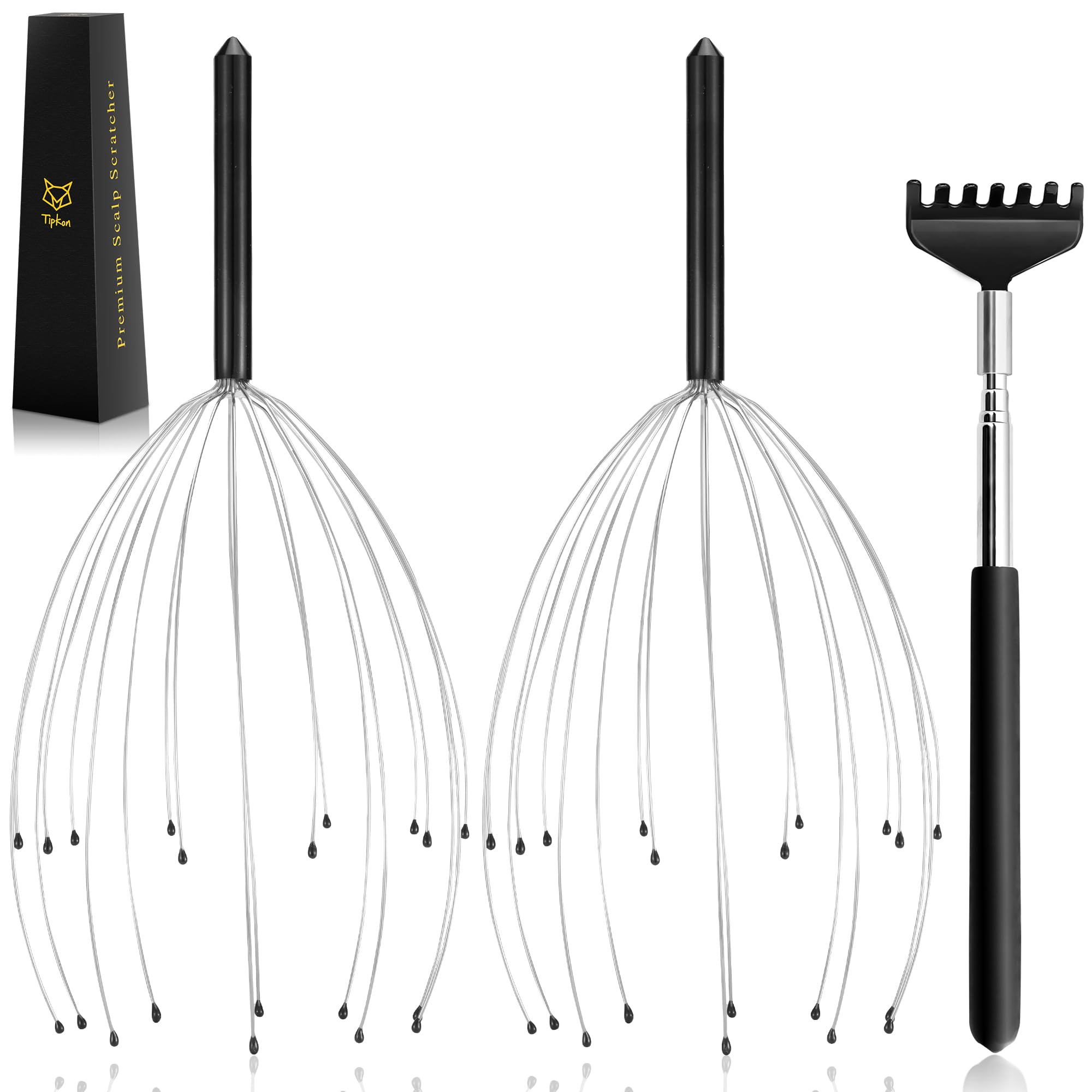 Head Massager 20 Fingers Scalp Massager Head Scratcher Back Massage Back Scratcher Stocking Stuffers for Scalp and Body