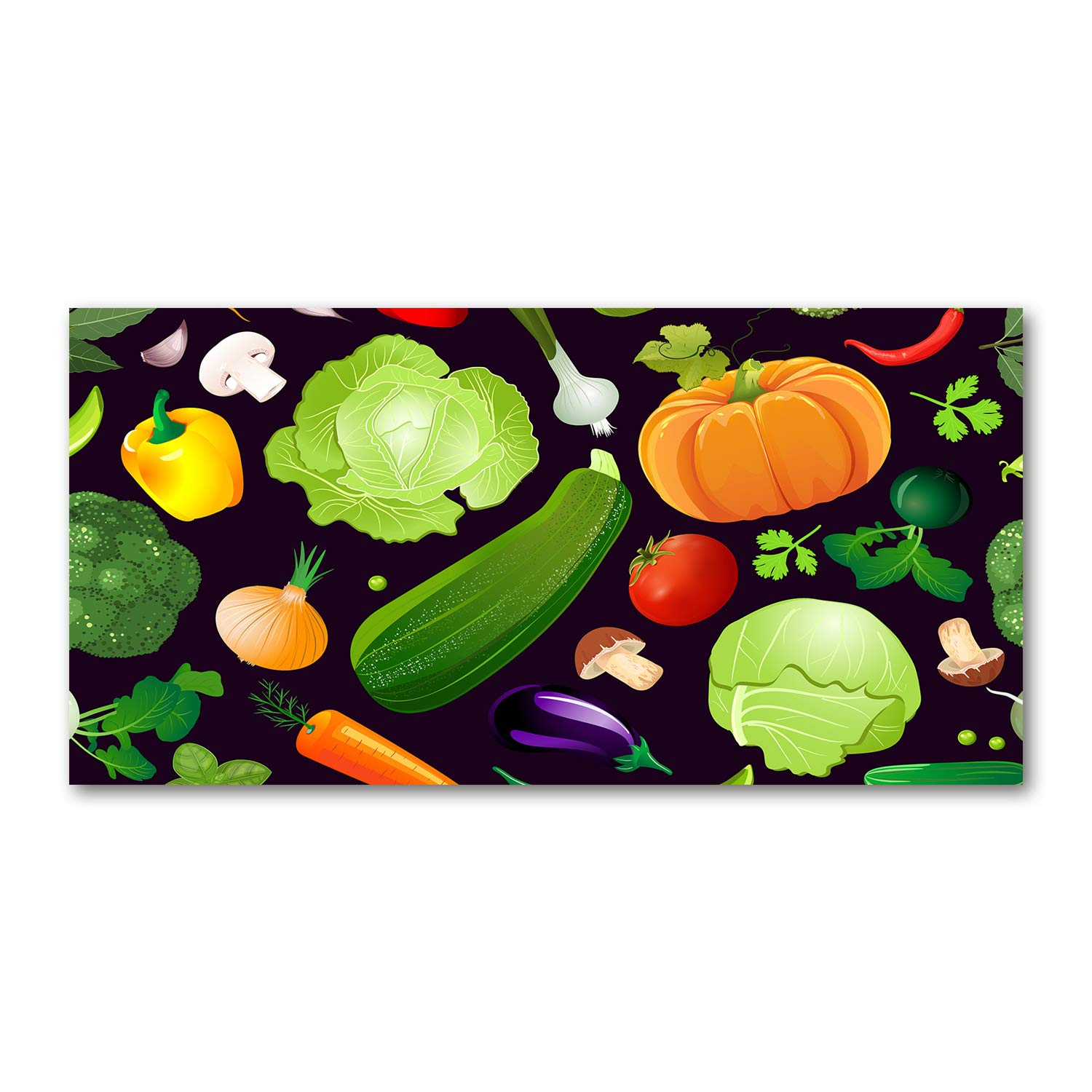 Image sur verre pour salon design : art mural panoramique multicolore