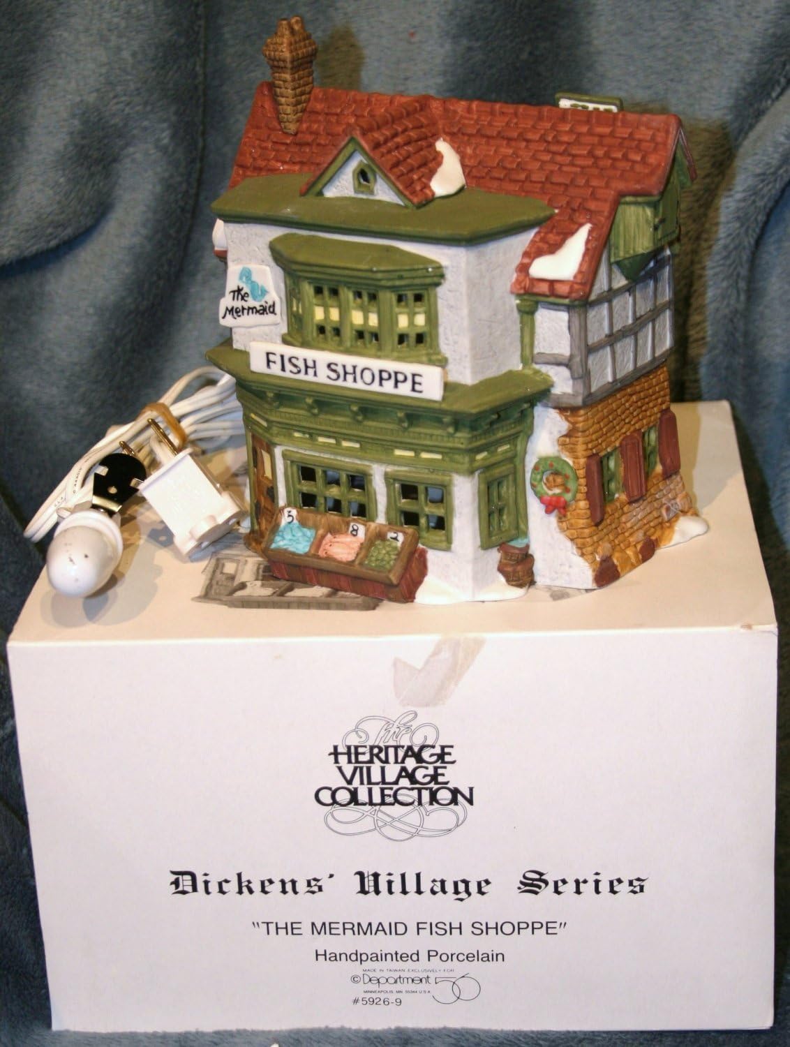 Retired Dept 56 Heritage Village Collection Dickens' Village Series *The Mermaid Fish Shoppe* New Collectible