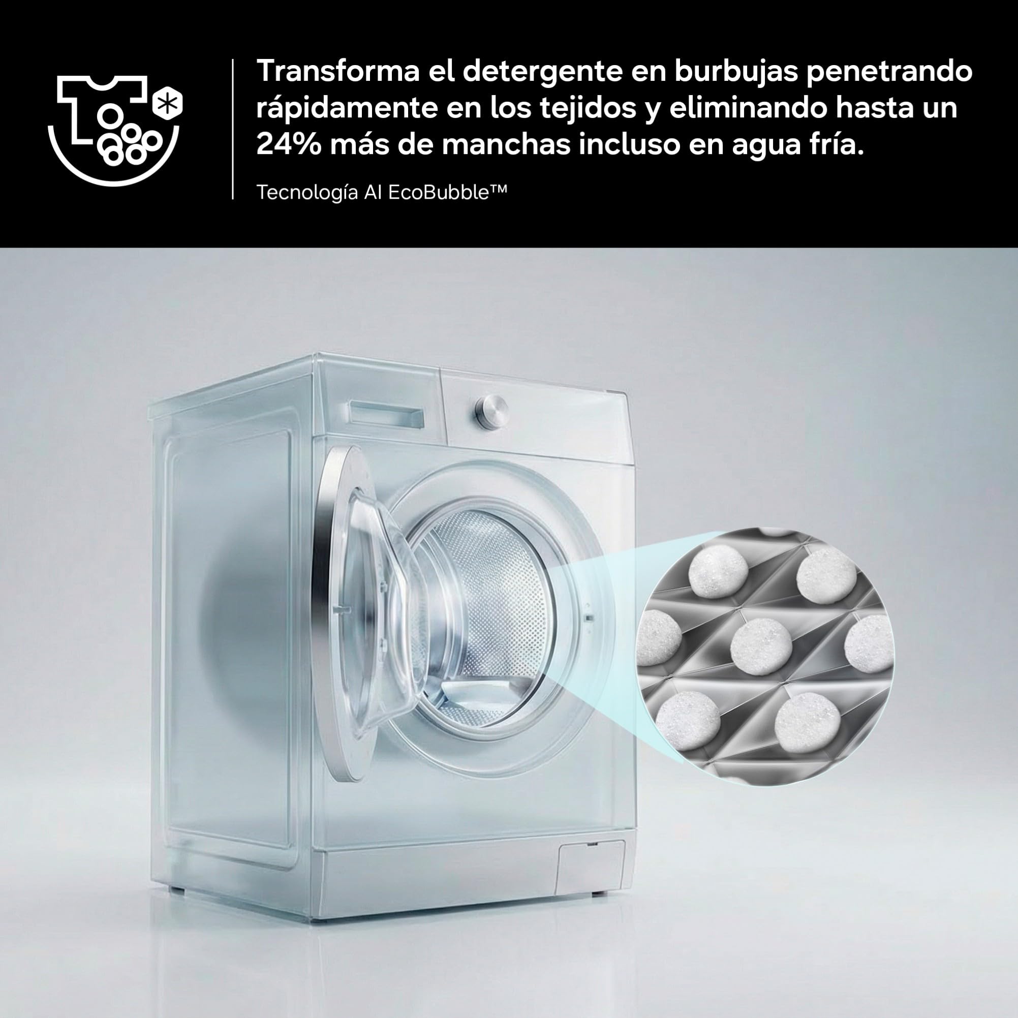 Samsung Lavadora Bespoke AI 11Kg Autodosificación Clase A Blanca WW11DB7B94GEU3
