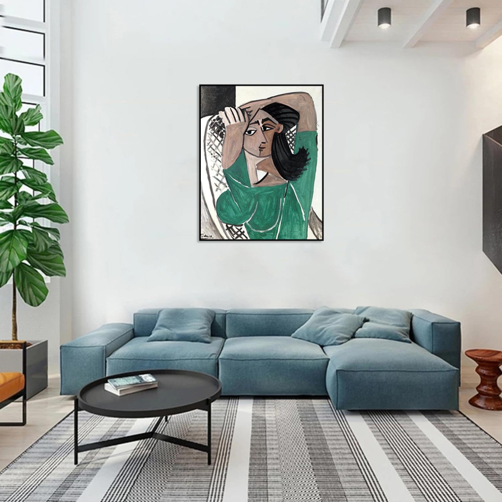 Amazon.co.jp: パブロ・ピカソの髪をとかす女性 有名な絵画 キャンバス