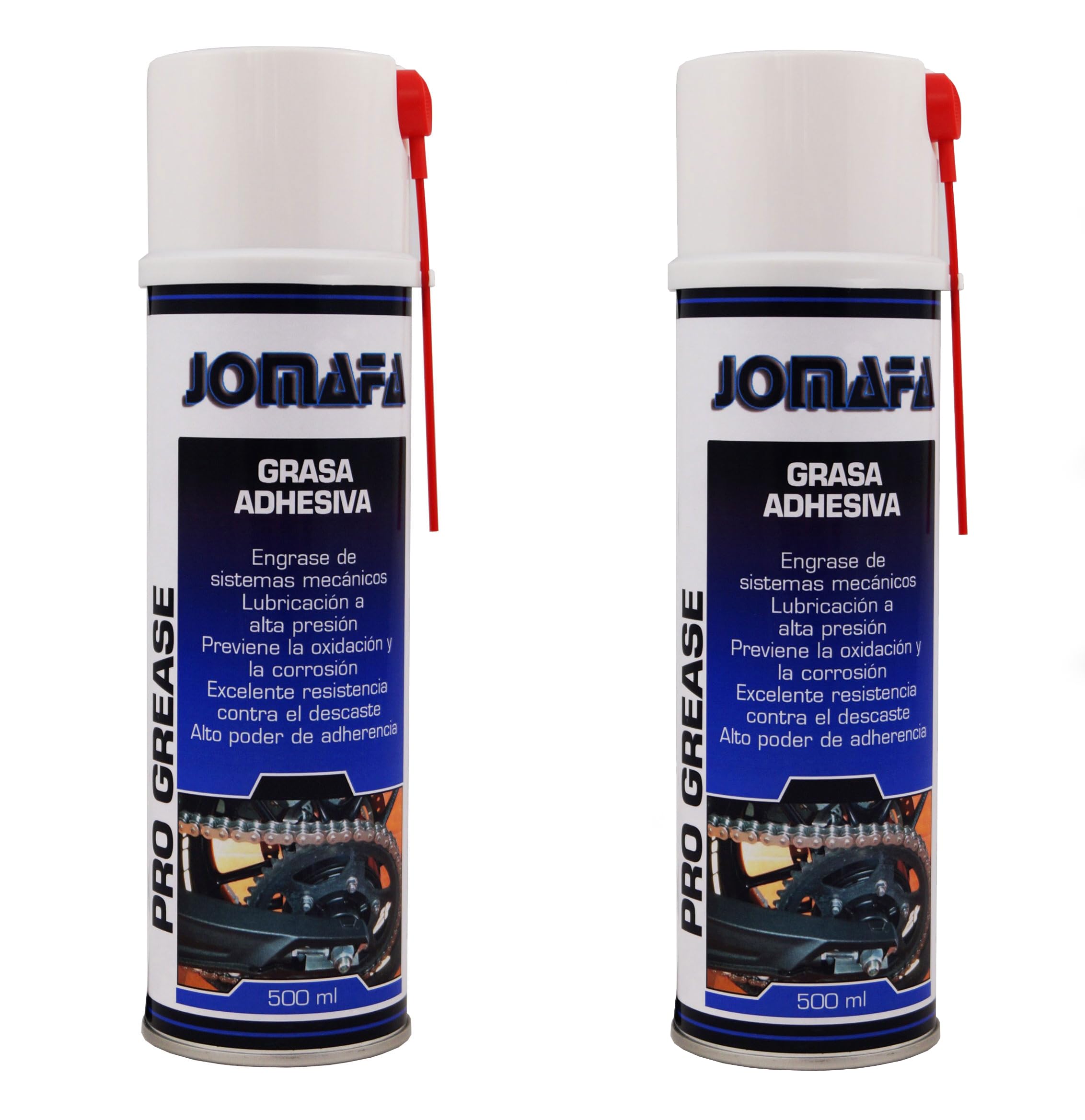 Grasa para Cadenas de motos, sistemas mecanicos, etc Grasa Adhesiva 500 ml PACK X2