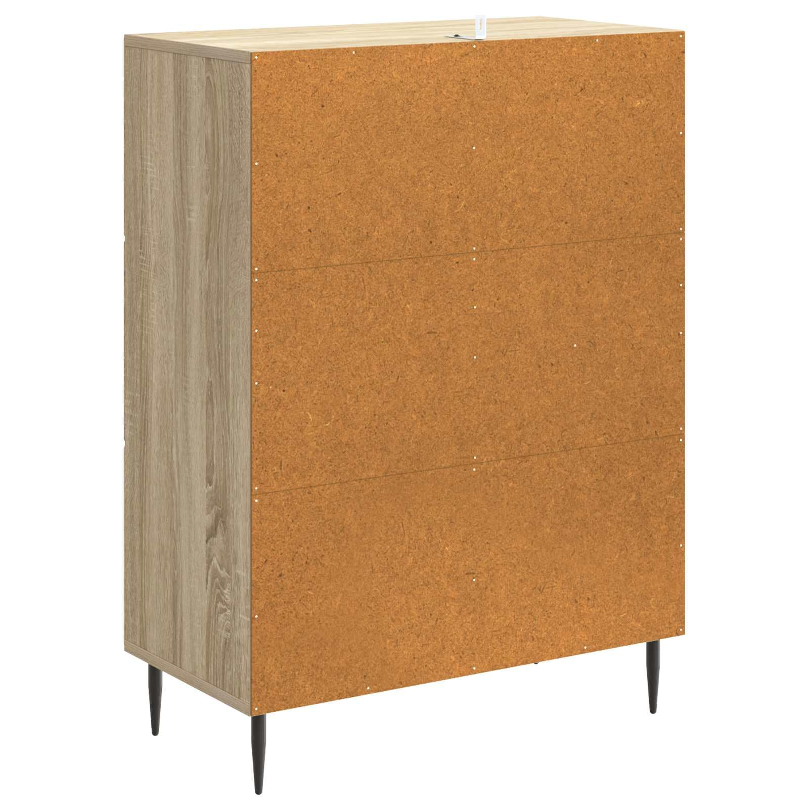 Credenza in rovere Sonoma, 66 x 34,5 x 89,5 cm, con cassetto e porta, versatile, per soggiorno, sala da pranzo, ufficio, moderna, vintage, salvaspazio