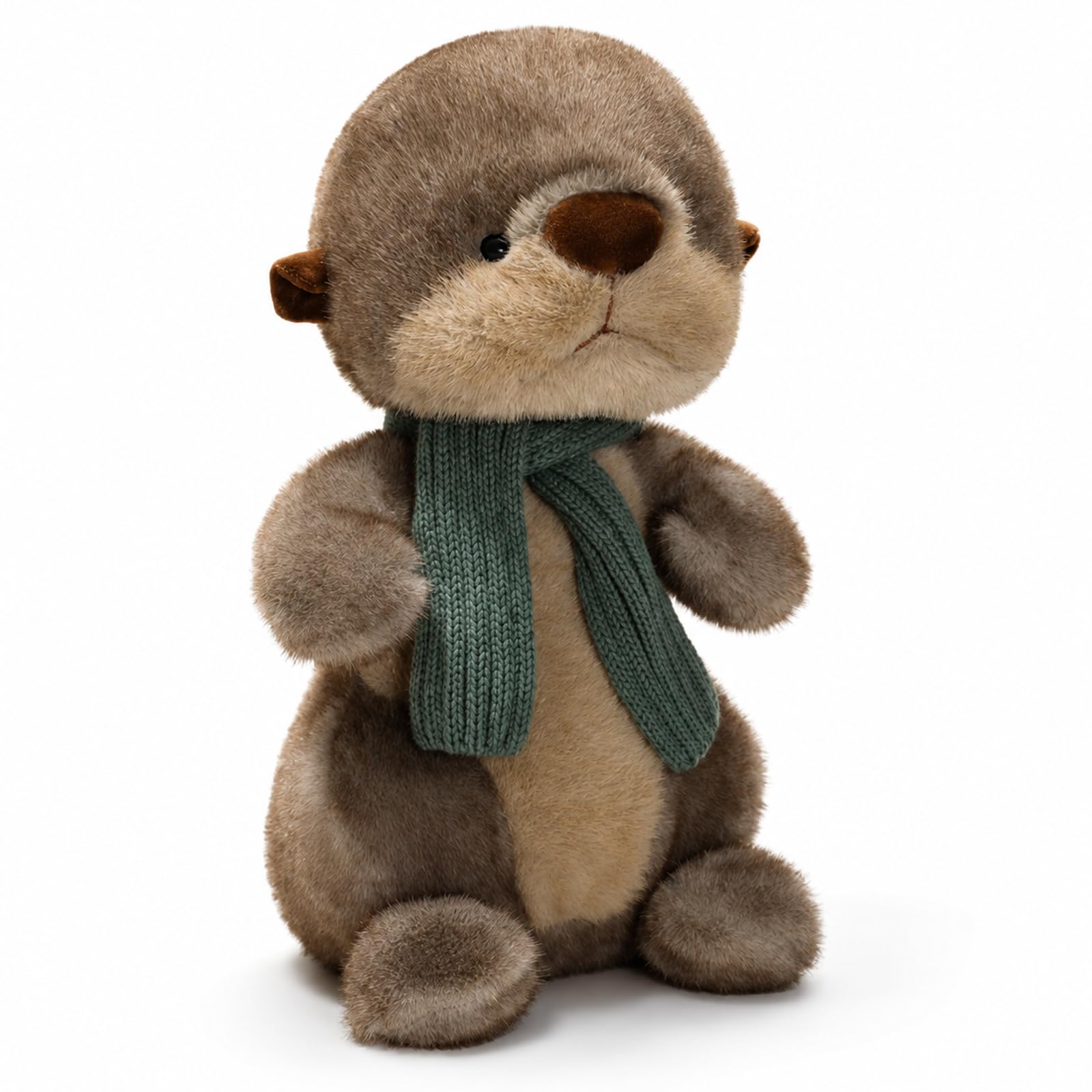 ZPSCXQ Otter Teddy, Otter Plush Toy with Scarf, Cuddly Stuffed Animal for Home Decor and Playtime, 26 cm Soft Otter Gift for Children and Adults ﻿