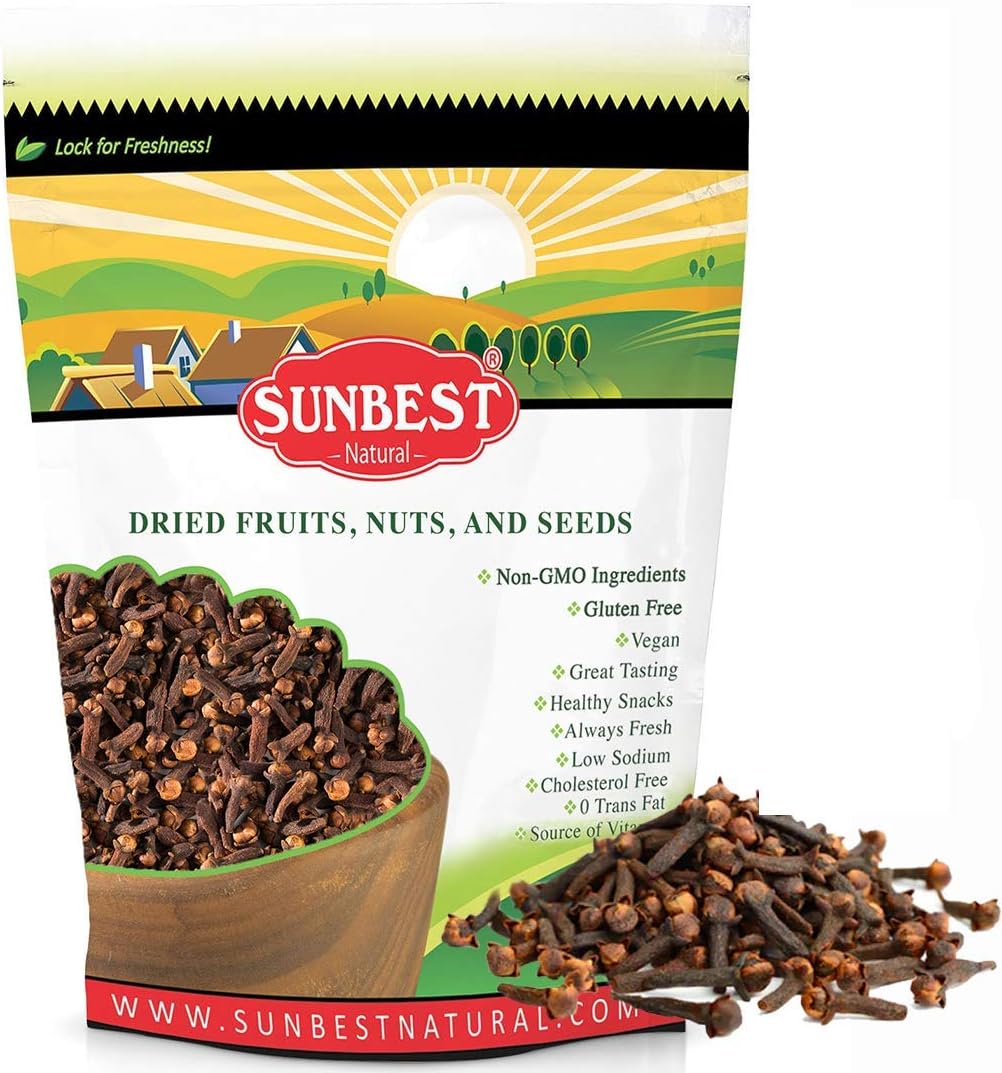 Sunbest Natural Cloves, Whole, Non-GMO, Vegan, Kosher, 3.5 Oz.