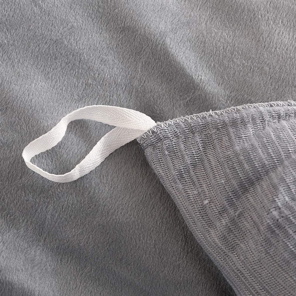 Hot Deals Uhamho Solid Fluffy 1PC Faux Fur Plush Duvet Cover Luxury Shaggy Velvet Bedspread Zipper Closure (Gray, King)