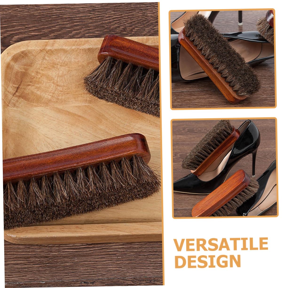 3 Set Spazzola Per in Legno Cavallo Polacco Pulitore Per Scarpe Spazzola Da Scarpe Spazzole Per Per Lucidare Spazzola Per Stivali Di Legno 2 Pezzi*3