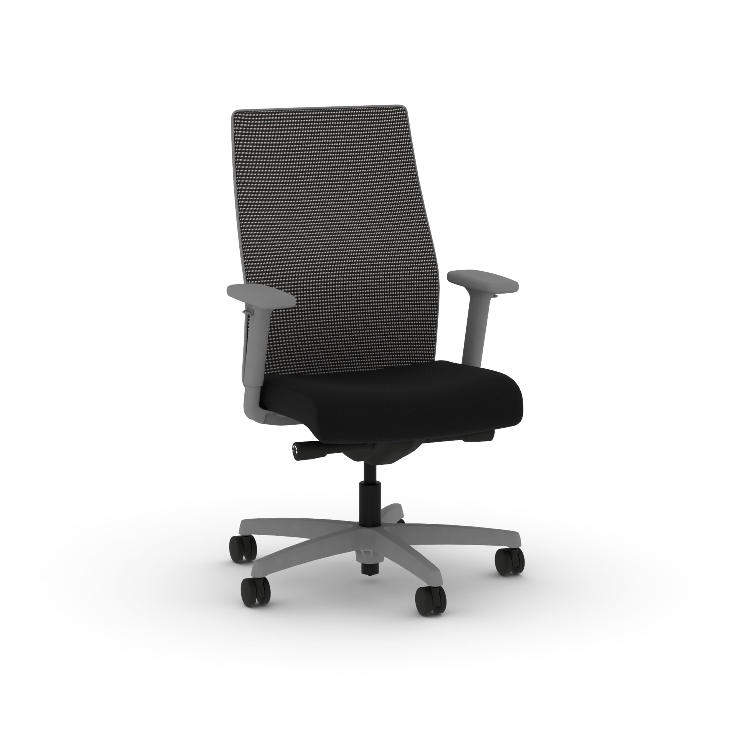 HON Ignition 2.0 Mid Back Task Chair, Advanced Synchro-Tilt Control, Office Chair with Lumbar Support, Height and Width Adjustable Arms, Titanium Frame, Black