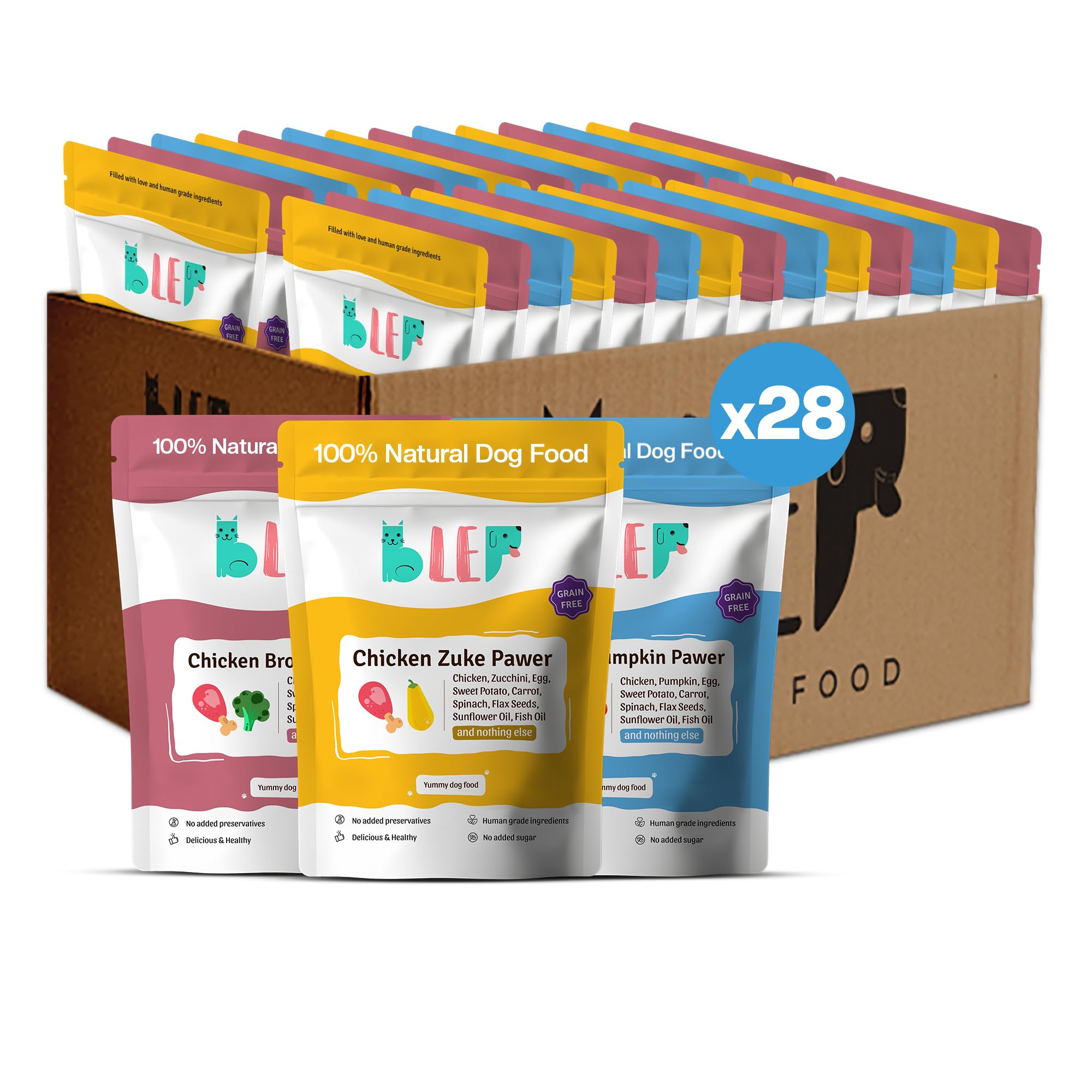 Monthly Pack of All Chicken Recipes of Fresh Dog Food (Pumpkin, Zucchini, Broccoli & Rice) (300 * 28)-image-43