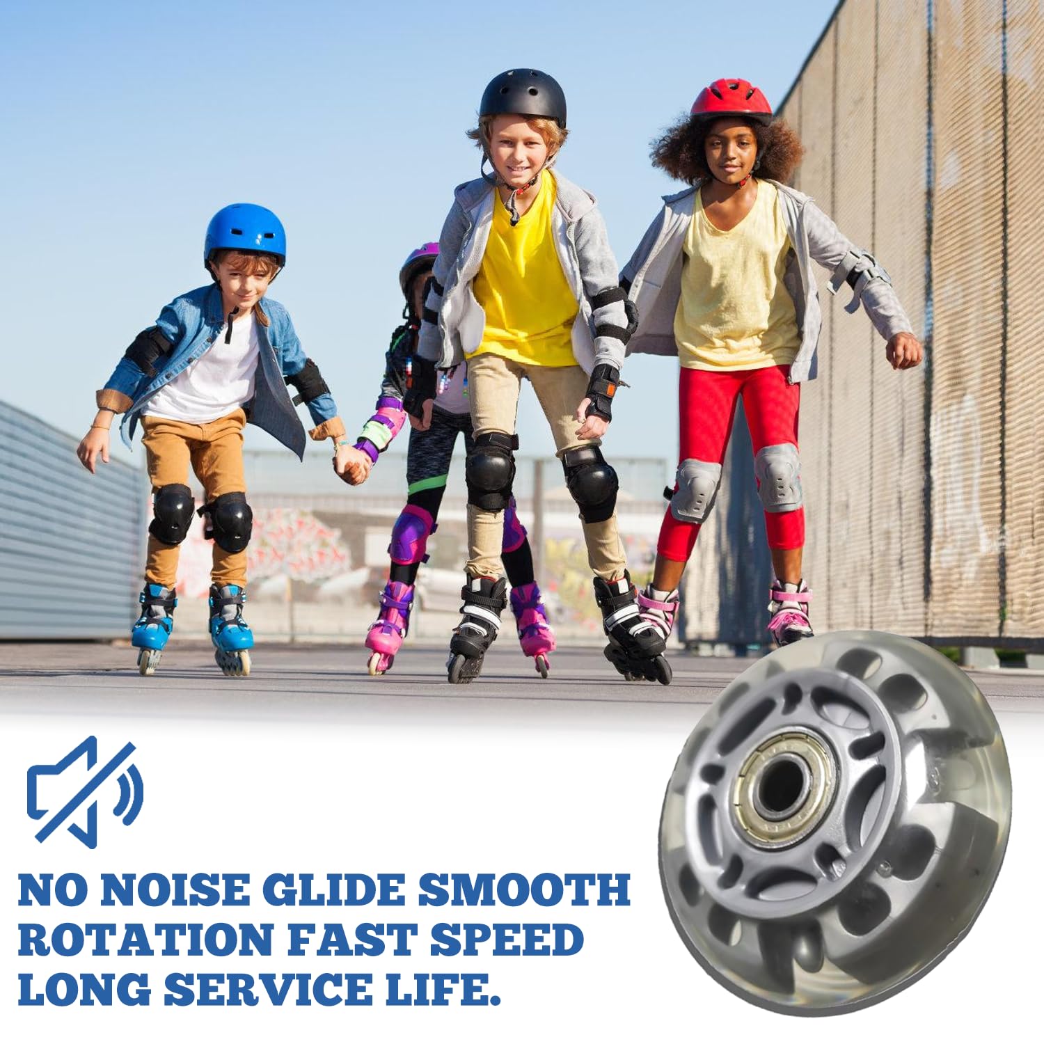 Ruote Per Pattini In Linea 76mm - Set Di 8 Pezzi In Poliuretano Per Pattini, Skate E Scooter - Foto 8