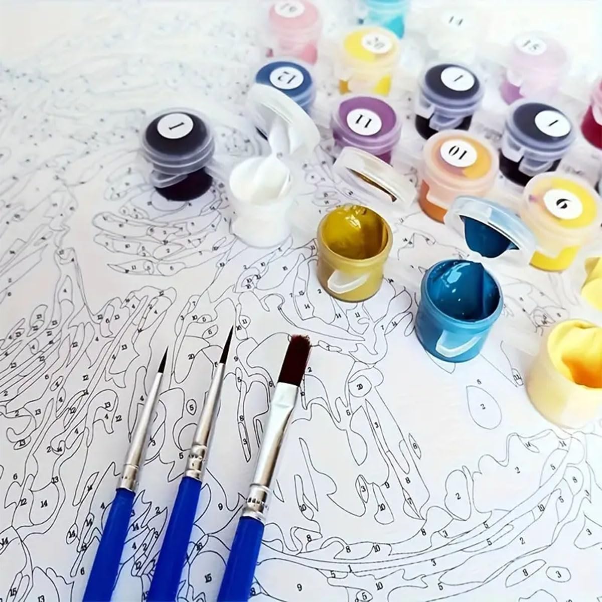 Iris Flower Paint by Numbers Kit - Beginner Adult Art -7