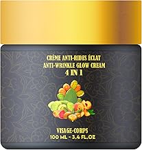 MEILLEURE CRÈME HYDRATANTE ANTI-RIDES 4 en 1 : Huile de pépins de figue de barbarie Huile d’argan Huile de noyau d’abricot Huile essentielle de géranium bourbon Top 1 des Soins Visage (100 ml)