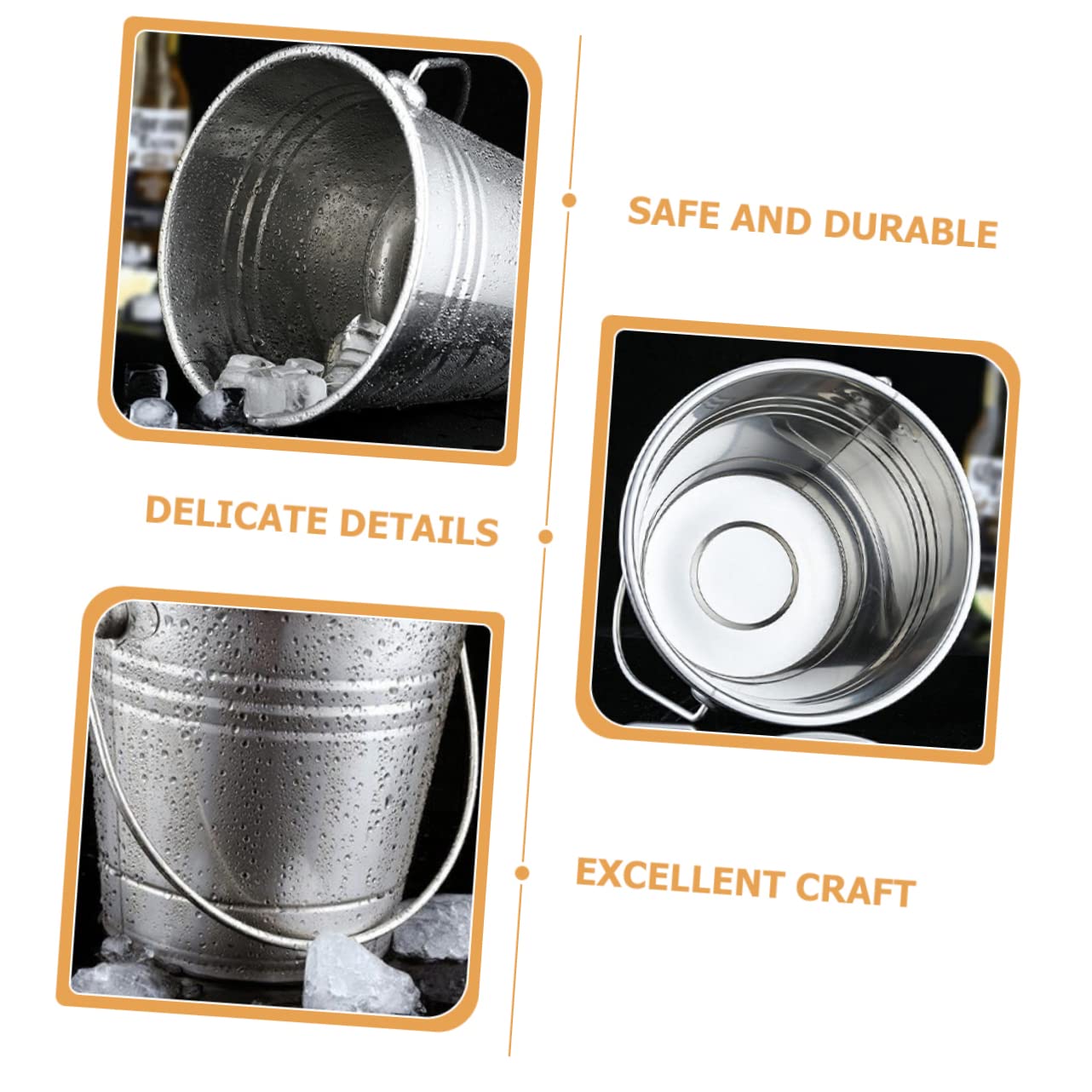 PRETYZOOM 8 Cubos De Hielo De Acero Inoxidable para Bebidas Enfriadores De Vino para Botellas Bar Cubo De Hielo Aislado Cubo De Hielo Cubo De Hielo Grueso Cubo Pequeño Cubo