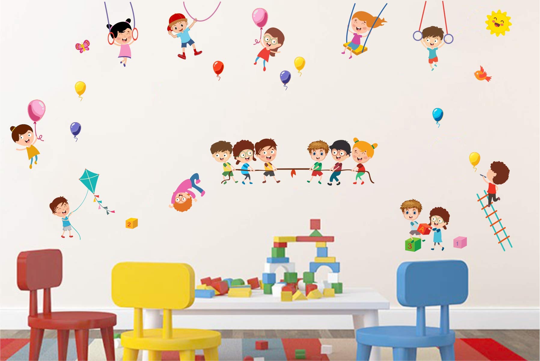 See full amazon price history chart for Decal O Decal Wall Decals Tug of War Playing Kids and Kids on Swing with Balloons Wall Stickers (PVC Vinyl,Multicolour) Decal O Decal Wall Decals Tug of War Playing Kids and Kids on Swing with Balloons Wall Stickers (PVC Vinyl,Multicolour) (B07QMN5PVS) Amazon Price History, Amazon Price Tracker