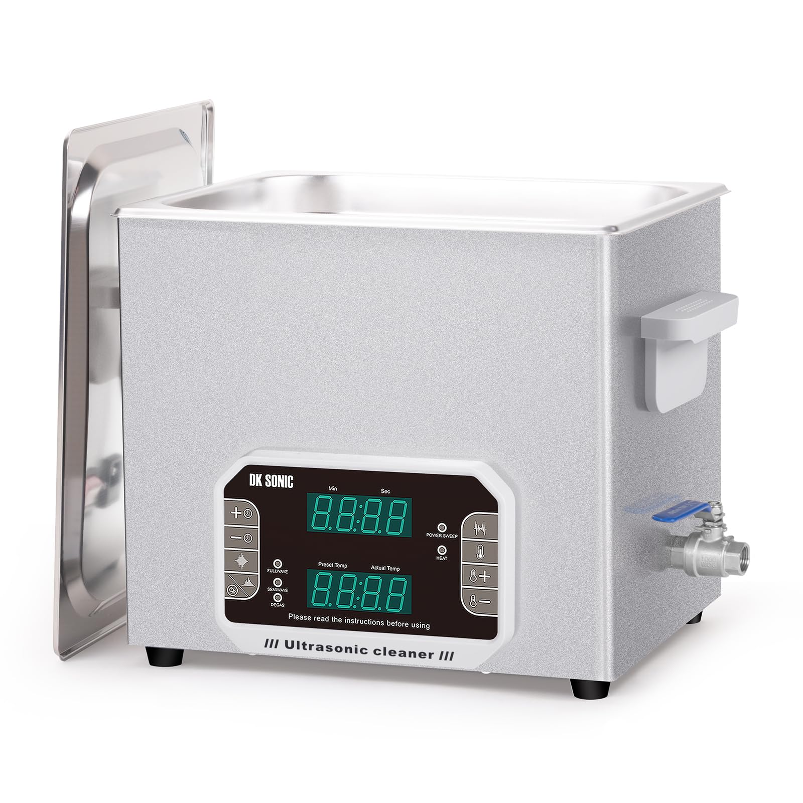 DK SONIC Professional Ultrasonic Cleaner 10L, 240W Heavy-Duty Sonic Cleaner with Timer,Heater&Touch Control, Multi-Application for Motorcycle Engines,