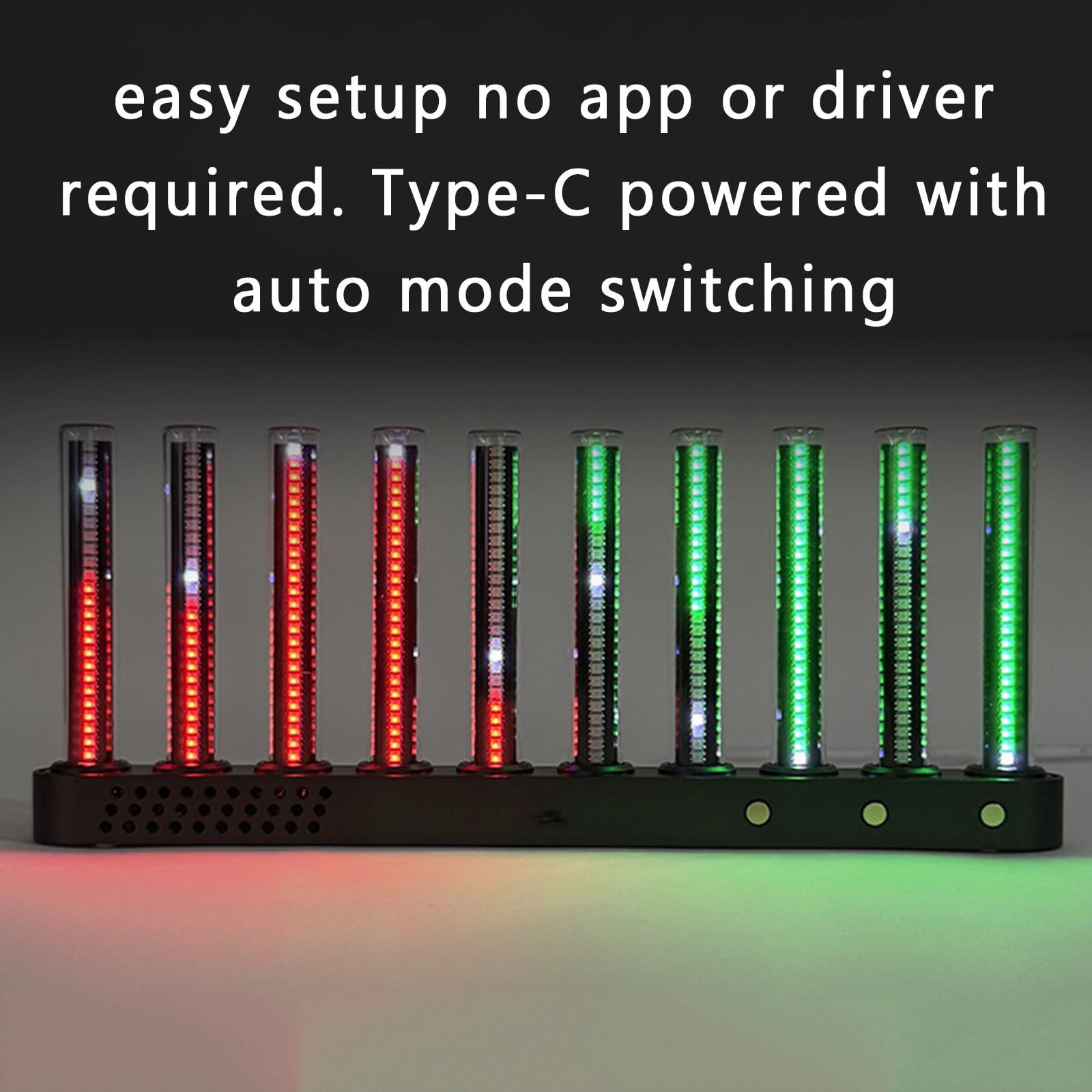 Luce per spettro musicale con tubi Nixie, mini lampada pickup audio, interfaccia audio, luce di riconoscimento del ritmo per studio e sala giochi