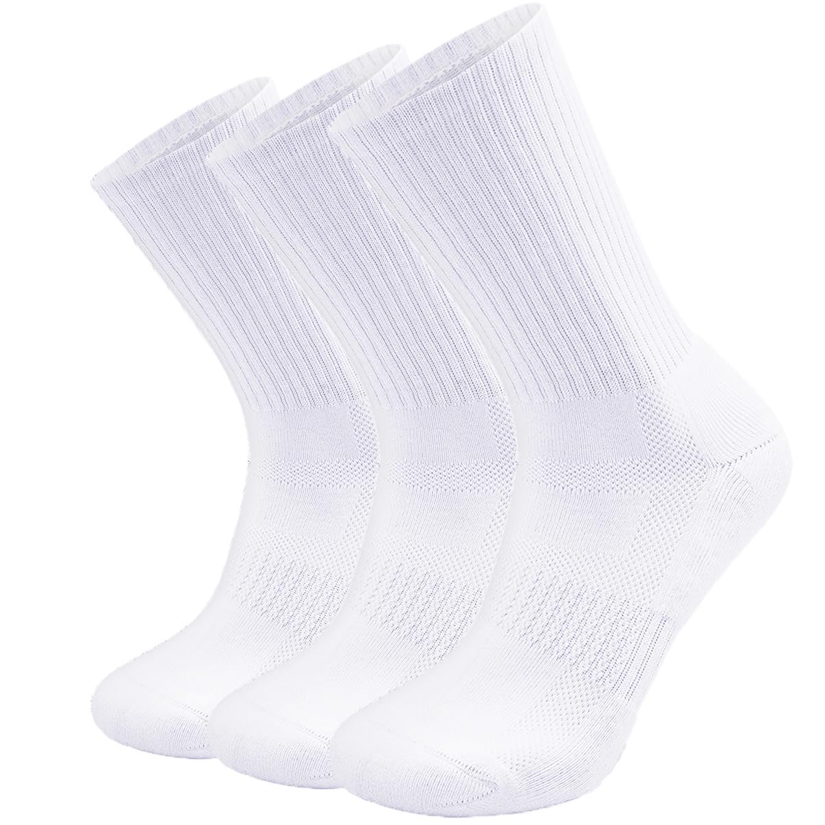 SOX TOWN Unisex Cushioned Crew Training Athletic Socks Men & Women with Combed Cotton Moisture Wicking Breathable Performance