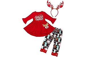 Toddler Girls 2-Piece Christmas Outfit Set