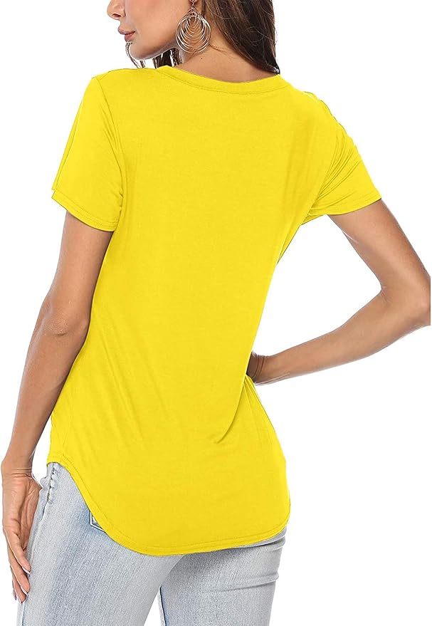 DittyandVibe Women's Short Sleeve Top Boat Neck V Neck Dolman Top with Side Shirring-Made in U.S.A.