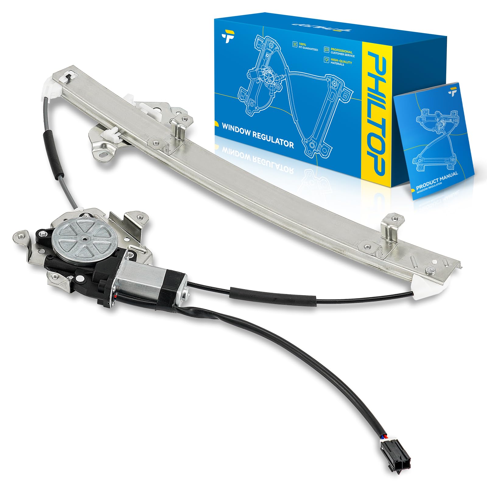 PHILTOP 741-738 Power Window Regulator w/Motor Front Left Driver Side