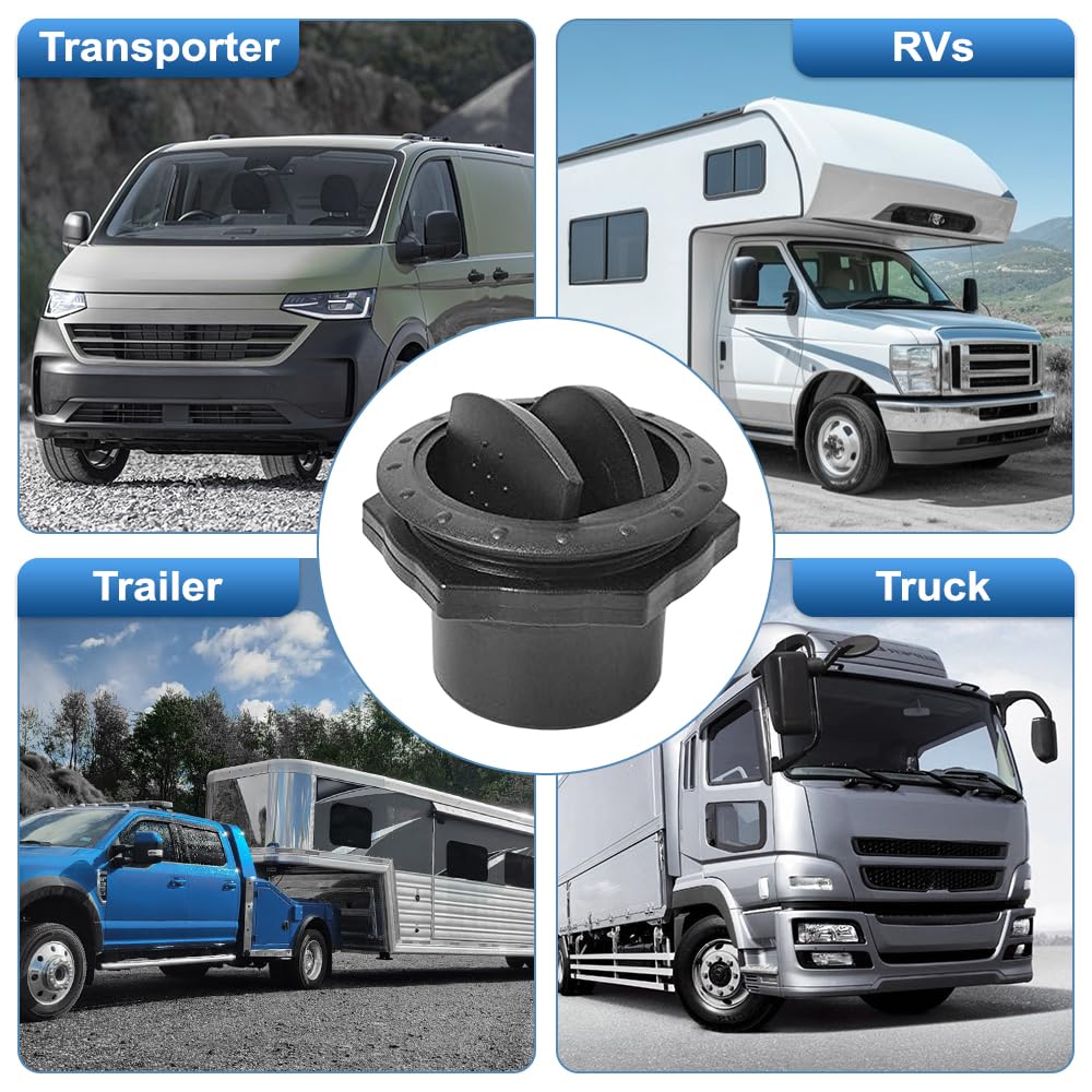 Nero 60mm Bocchetta Aria Condizionata Auto Ventilazione Universale A/C Griglia per Camper RV