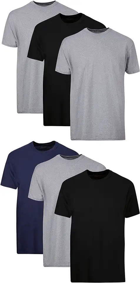Hanes Packs, Stay-Tucked Soft Cotton, Best Undershirts for Men, White/Black/Asstd Multipacks