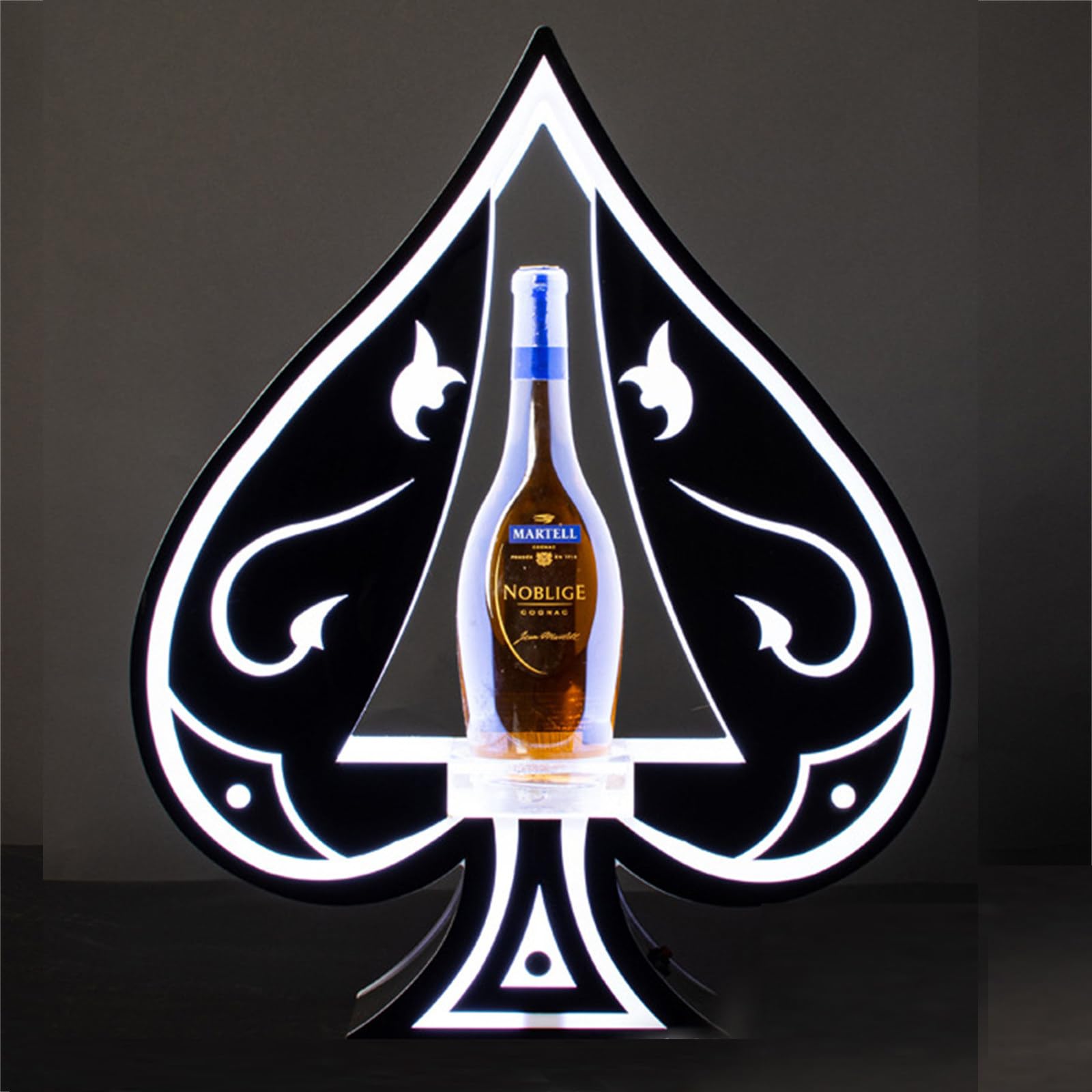 VIP Service Ace of Spade Champagne Bottle Presenter,Liquor Bottle Display Shelf,LED Bottle Display Shelf,Gradient Color and 7 Color Light Modes,7StaticColors