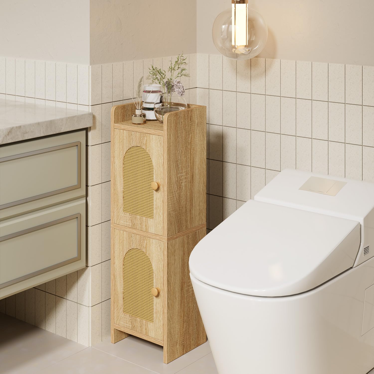 IBUYKE Petit meuble de salle de bain WBS001N