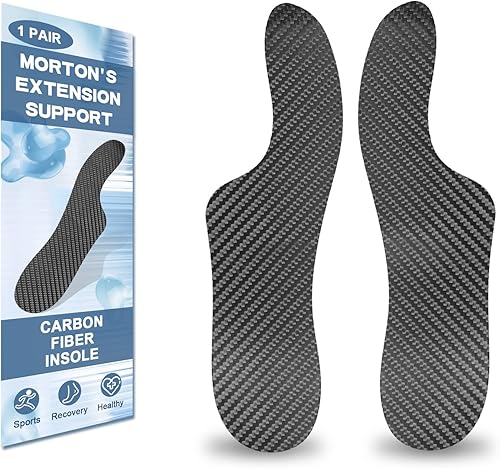 Morton's Extension ortopédica, 1 par de plantilla rígida de fibra de carbono, inserto de soporte para dedo del pie de Morton, punta de césped,