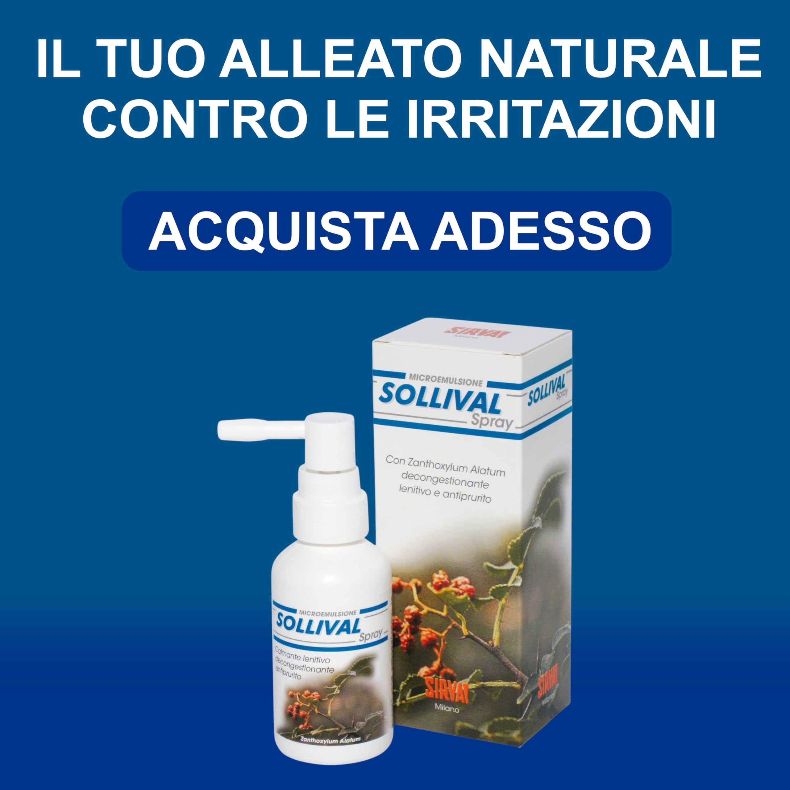 SOLLIVAL Spray – Spray Intimo Delicato per Freschezza e Comfort Quotidiano Femminile – Formula Lenitiva per Mucose Sensibili – Uso Quotidiano – 50 ml