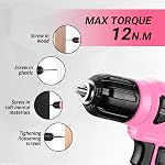 DEKOPRO Drill Set: Tool Set with 8V Pink Cordless Drill, Home Tool Kit with Drill, DIY Hand Tool Kits for Women Garden Office House Repair 126 Piece