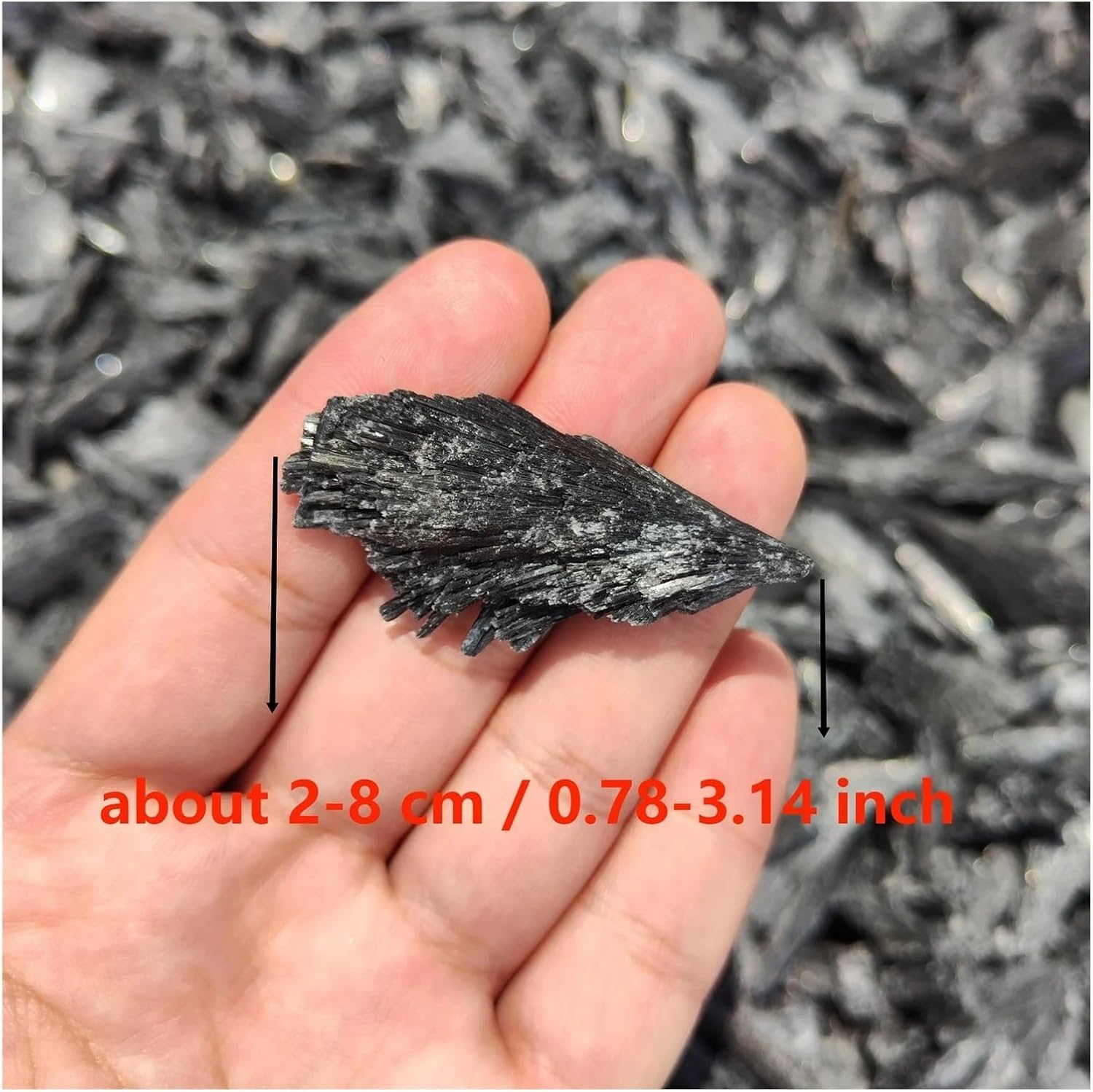 100g Black Kyanite Rough Black Gemstone,Crystal Gifts,Jewelry Making Style