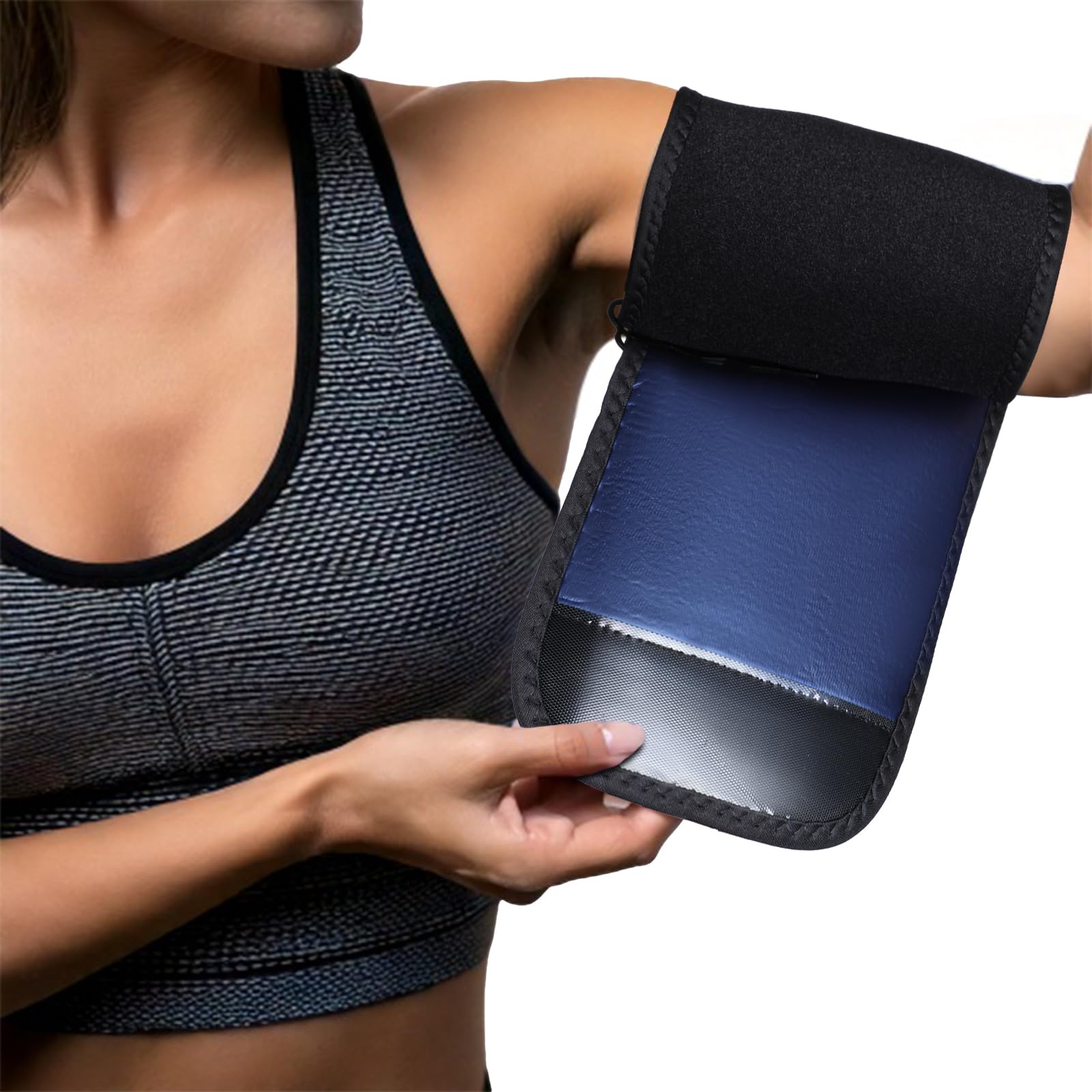 YBEATY A Pair Arm Trimmers Fat Reducer Bands Sauna Sweat Sleeves Arm Trainer Toner Shaper Slimmer Bands Adjustable Compression Sleeves Wraps for Sports Workout (Black)