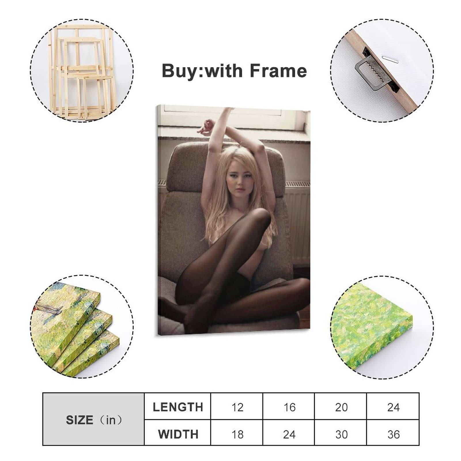 Jennifer Lawrence Hot Black Stockings Sexy Poster Canvas Wall Art Poster  Decorative Bedroom Modern Home Print Picture Artworks Posters  08x12inch(20x30cm) : Amazon.ca: Home