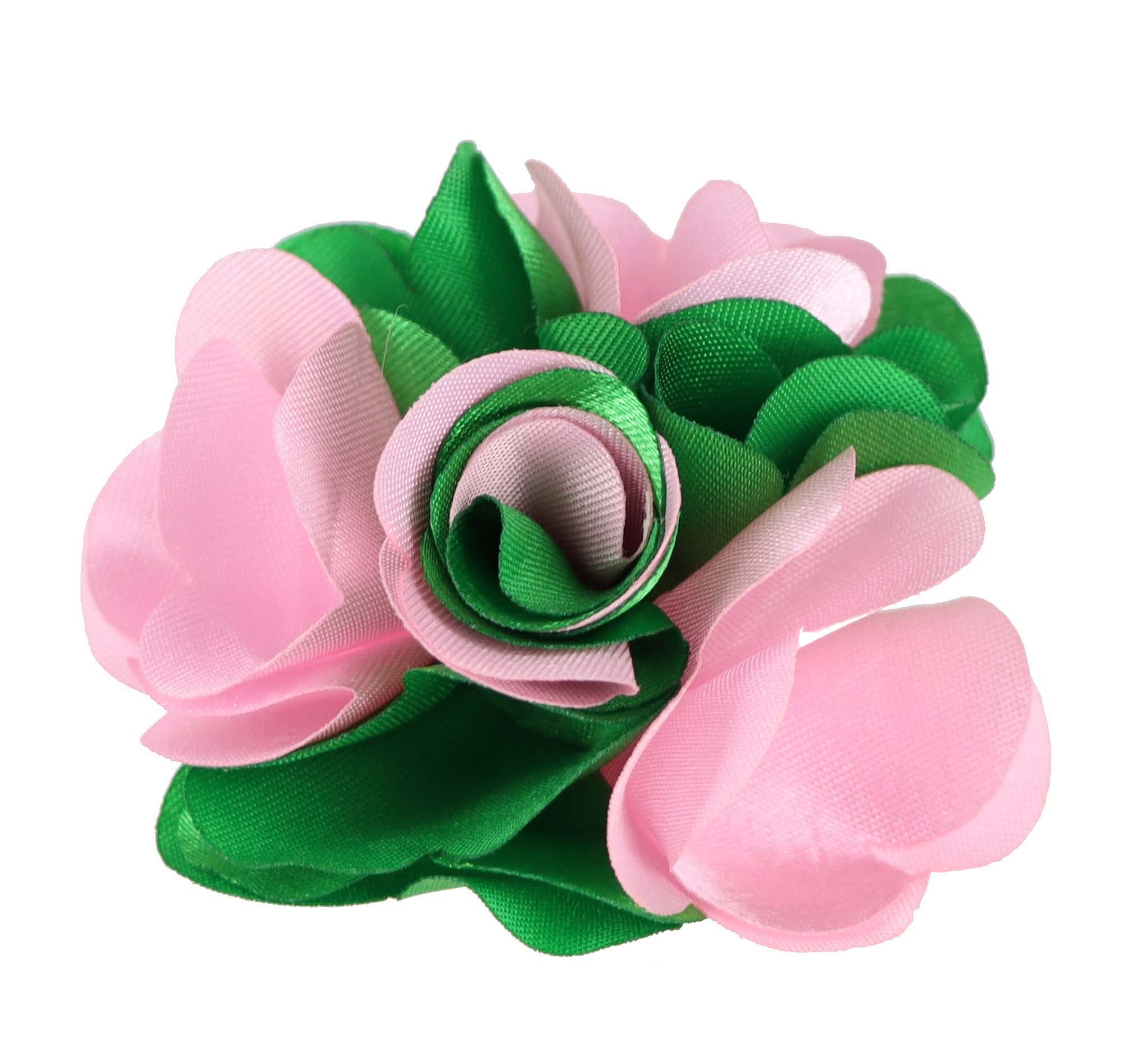 Vittorio Vico Mens Two-Tone Flower Lapel Pin - Handmade Flower Lapel Pins for Men Suits - Elegant Tuxedo Accessories - Unique Gifts for Him, Husband, Father, Groom (One Size)