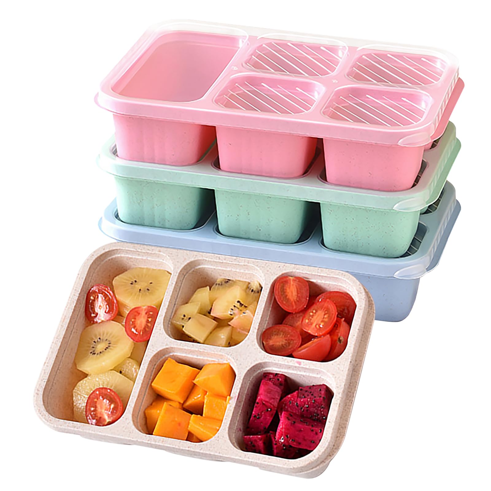 MCHERRY Confezione da 3 scatole per snack con scomparti | FindTheDeal