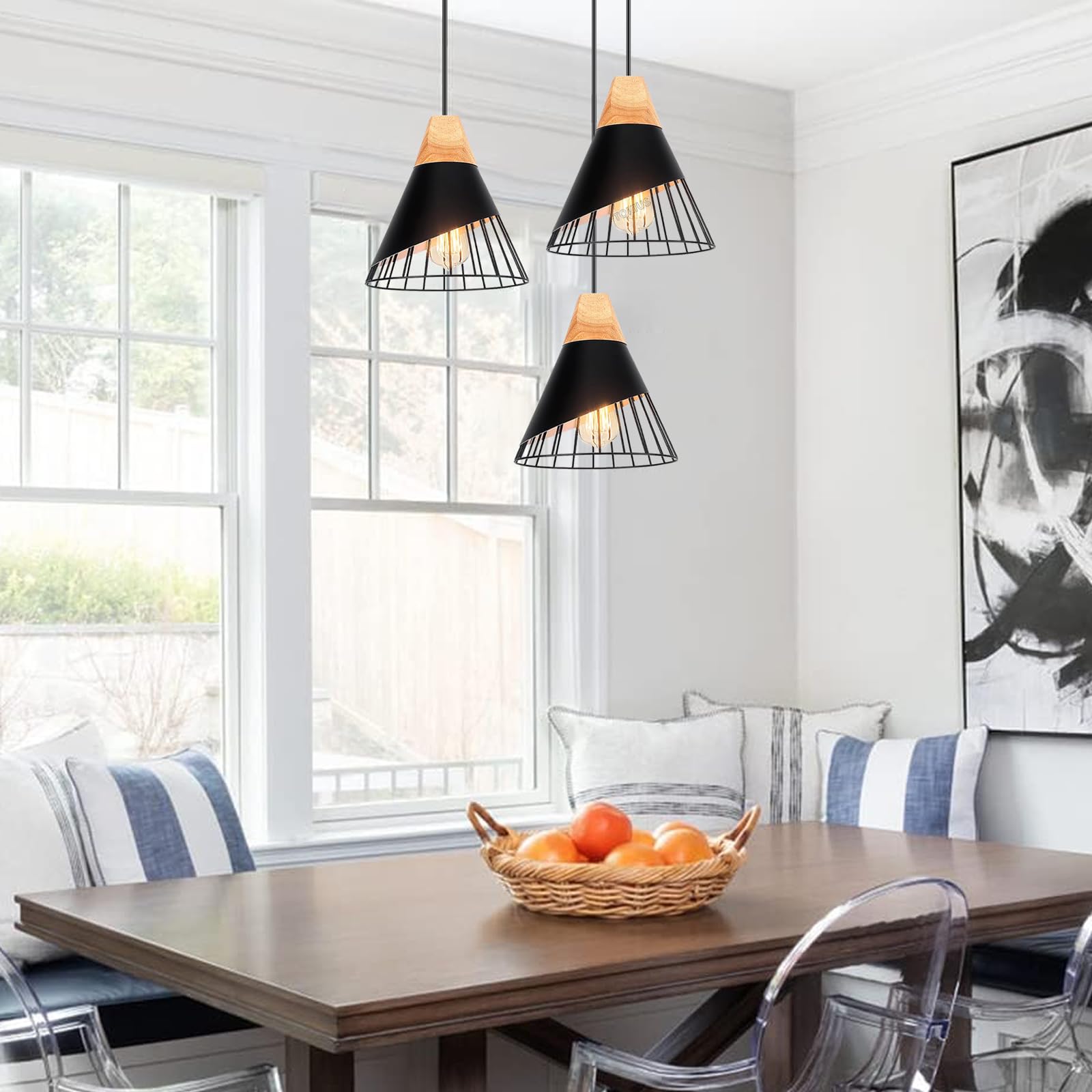 Moderne spiegel glazen bol hanglamp eenvoudig creatief chroom