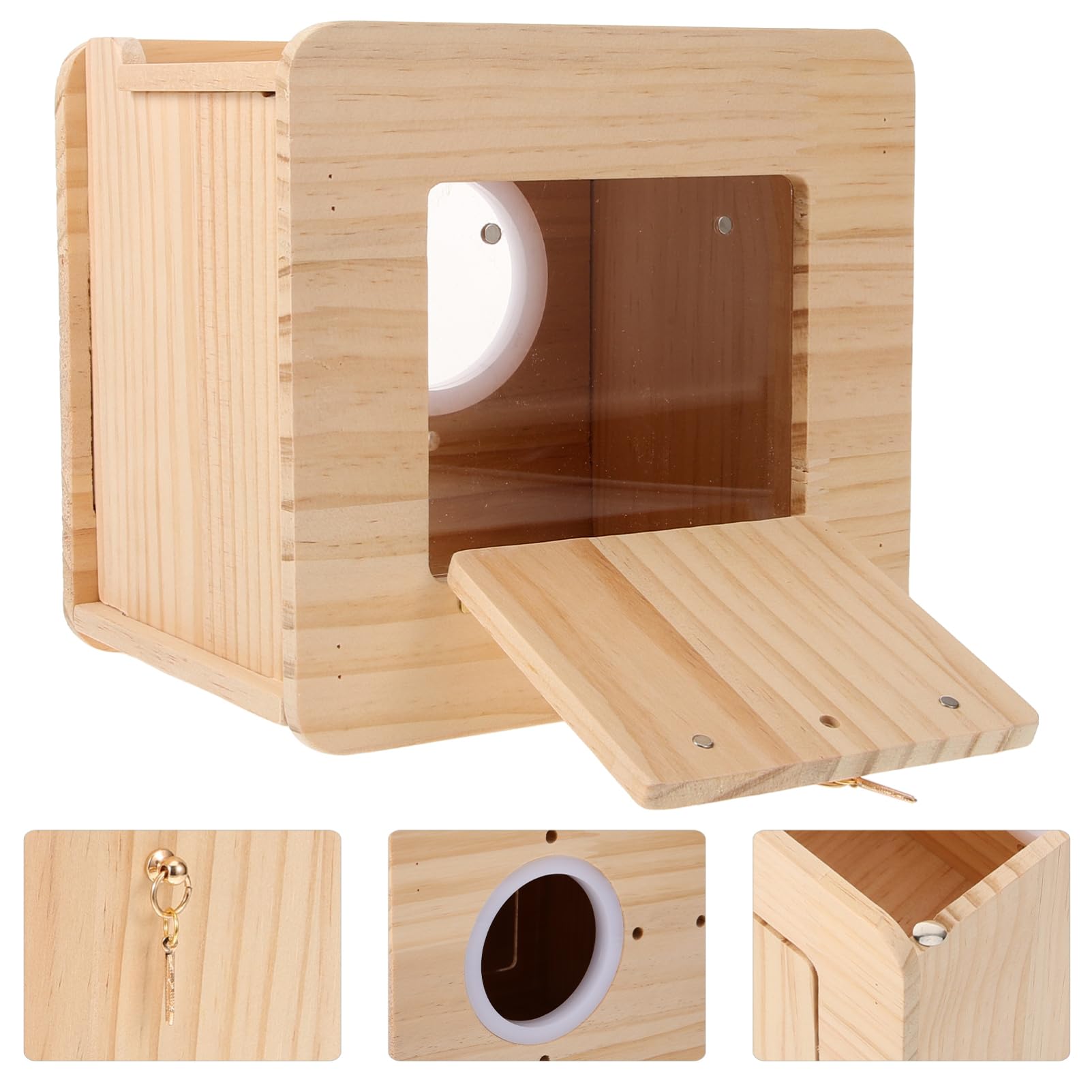 Holz Vogelhaus Für Papageien Rustikales Nistkästchen Für Garten Wetterfest Leicht Zu Reinigen Für Cockatiels Und Andere Vögel Dekorativer Nistplatz Für Außenbereich