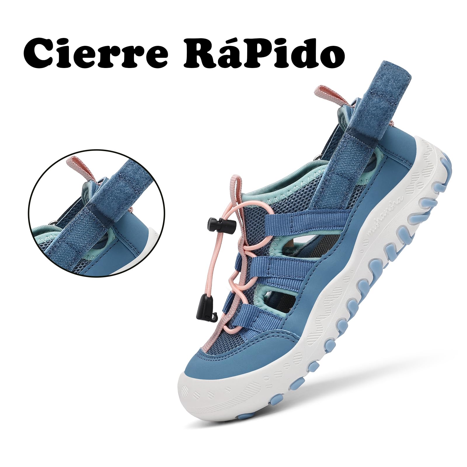 Mishansha Niños Sandalias Cerradas Trekking Verano Zapatos al Aire Libre Transpirable 24-38 EU