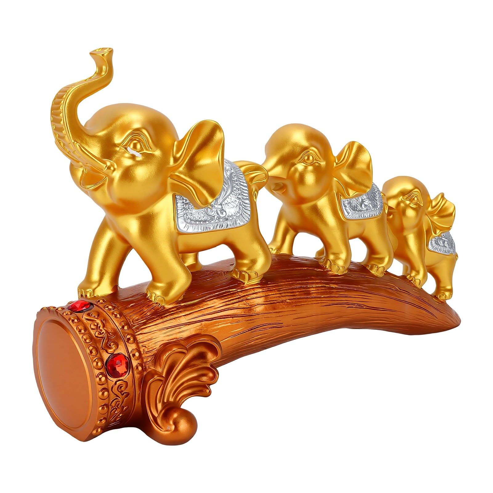 Escultura Decorativa de Elefante Hecha a Mano, Decoración de Resina para la Entrada del Hogar, Oficina, Elegante, 32,5x19,5 Cm